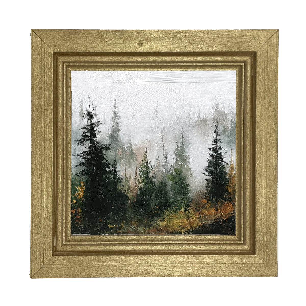 Foggy Pines - Framed Art