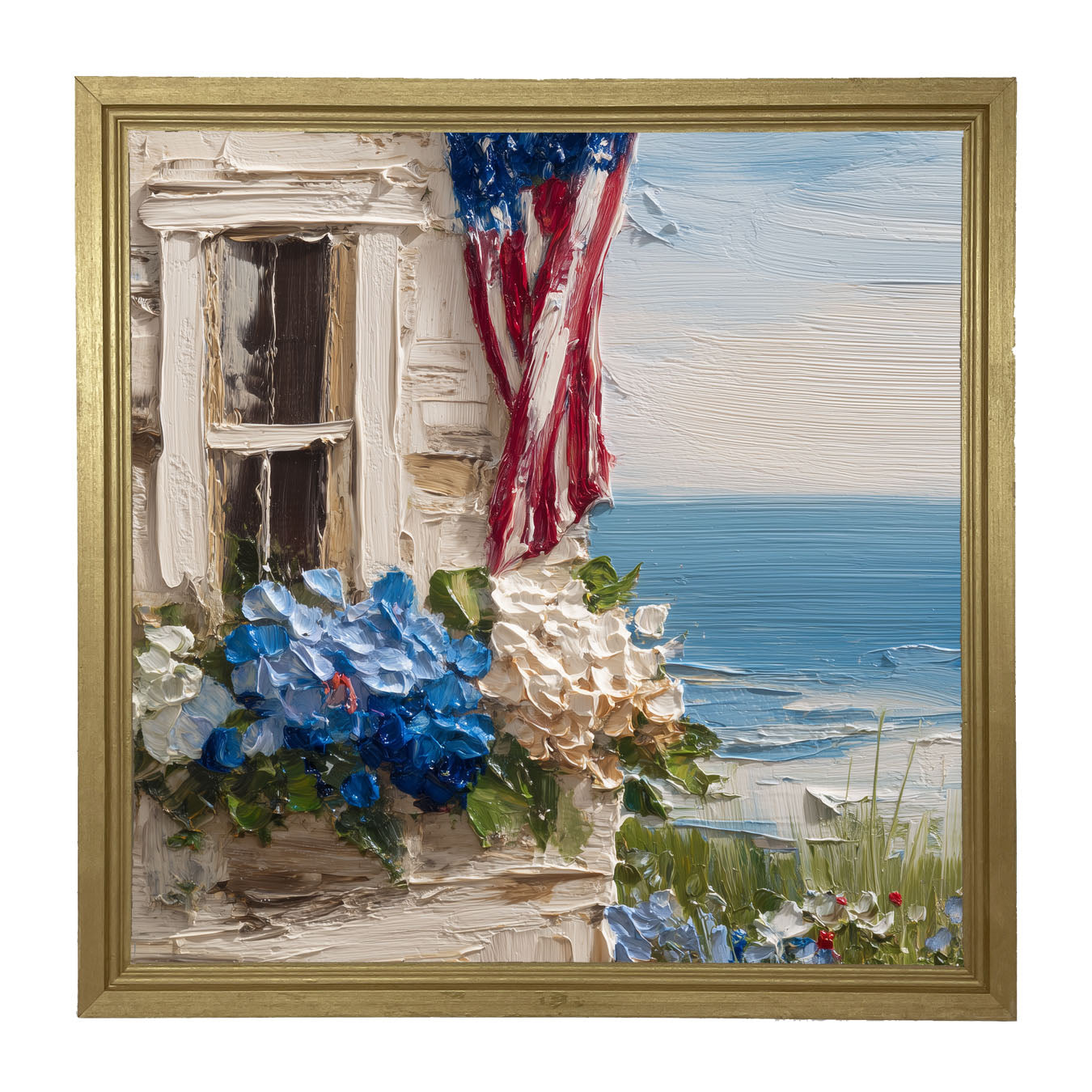 Fourth of July at the Beach House - Framed Art