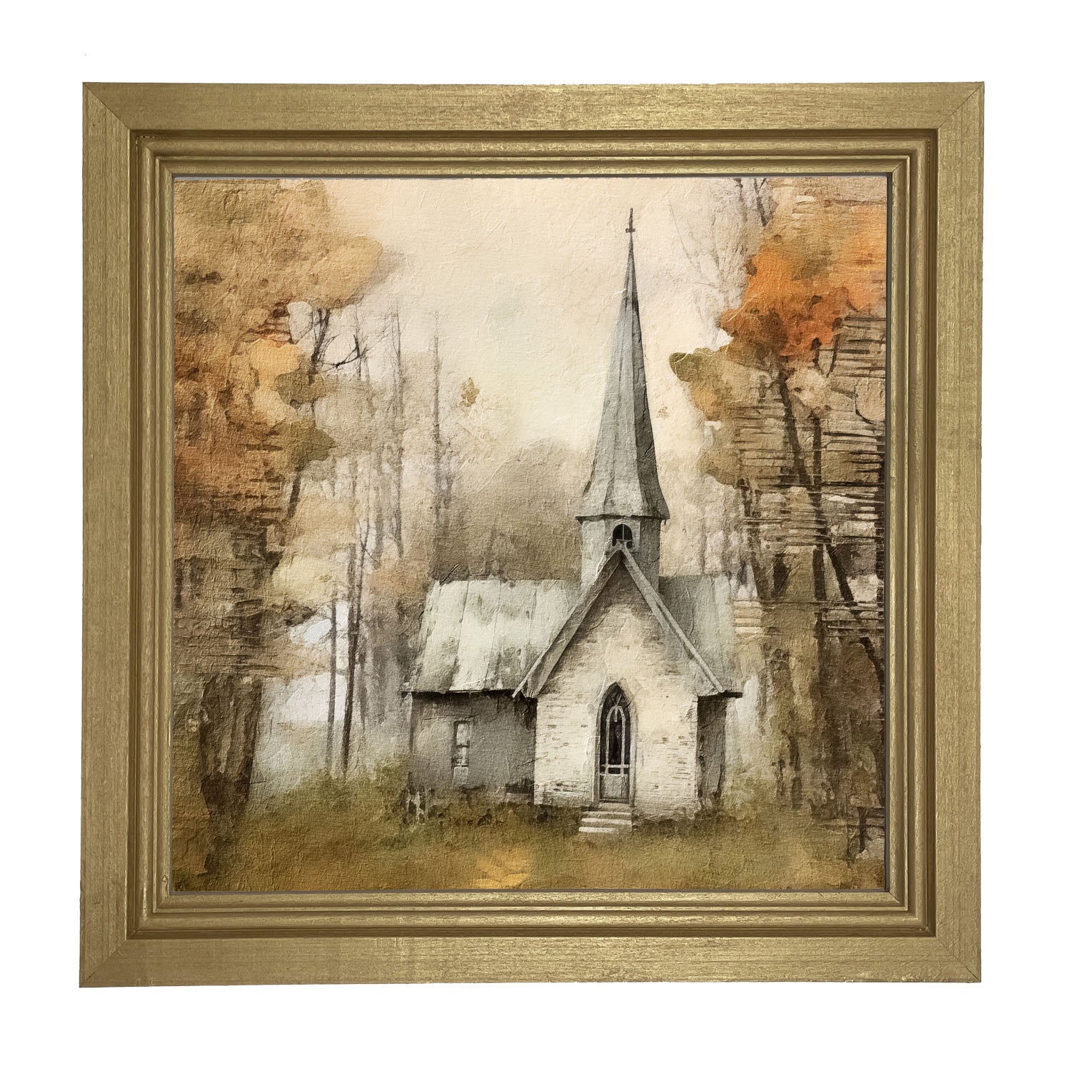 Autumn Church 3 - Framed Art