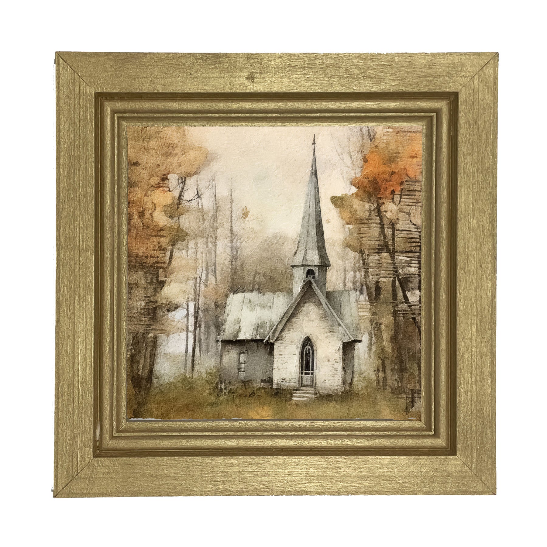Autumn Church 3 - Framed Art