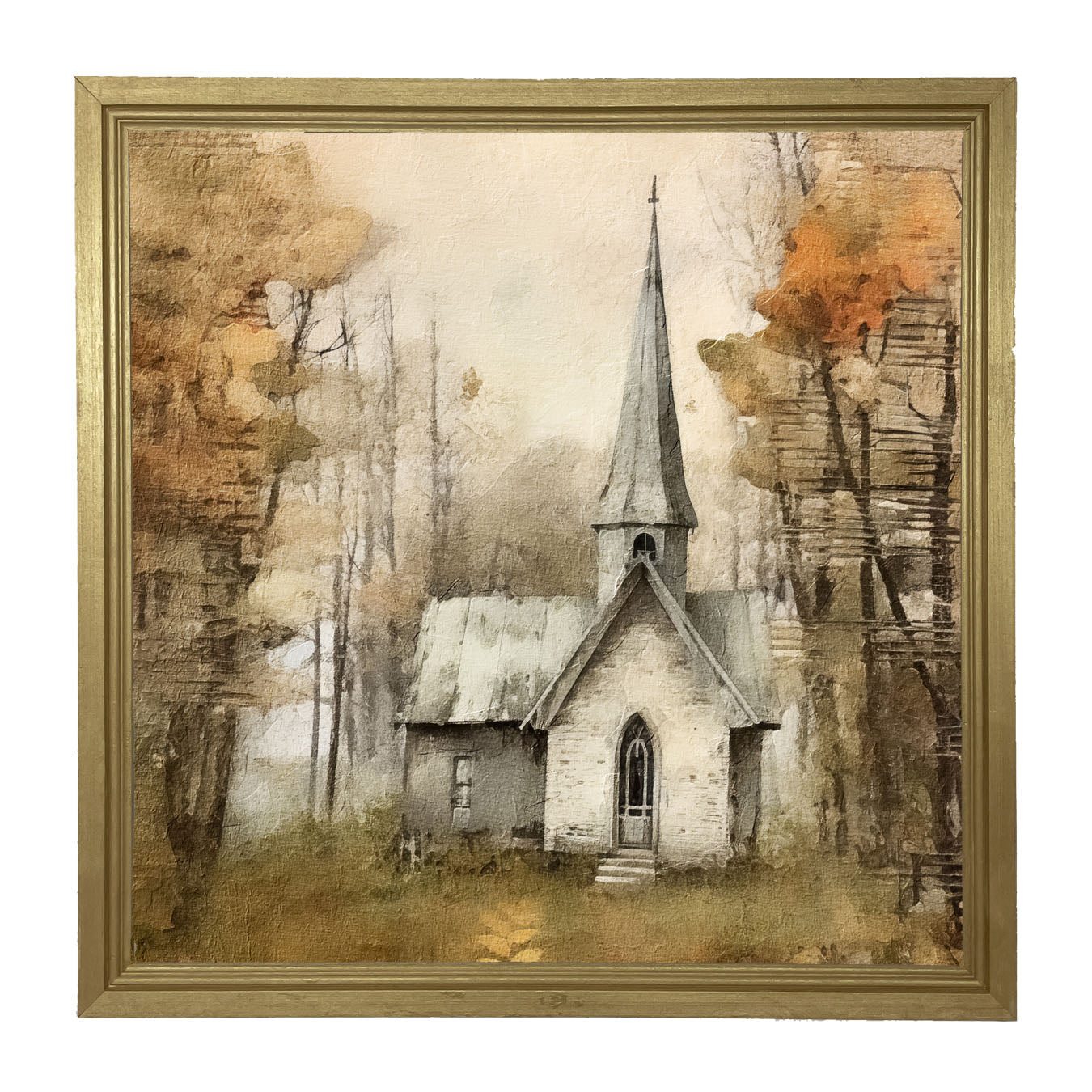 Autumn Church 3 - Framed Art