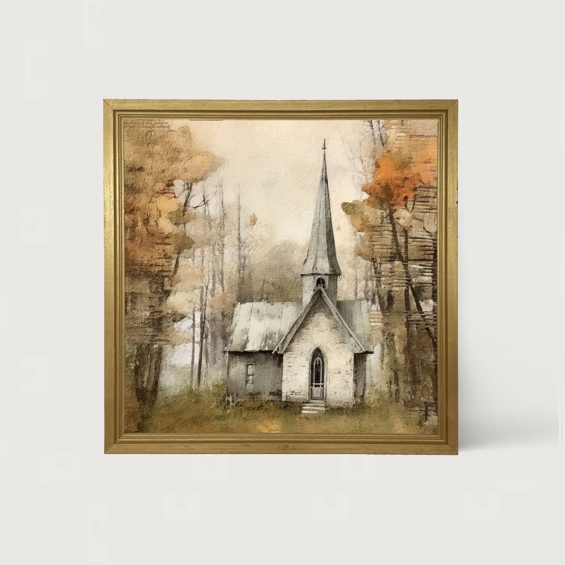 Autumn Church 3 - Framed Art
