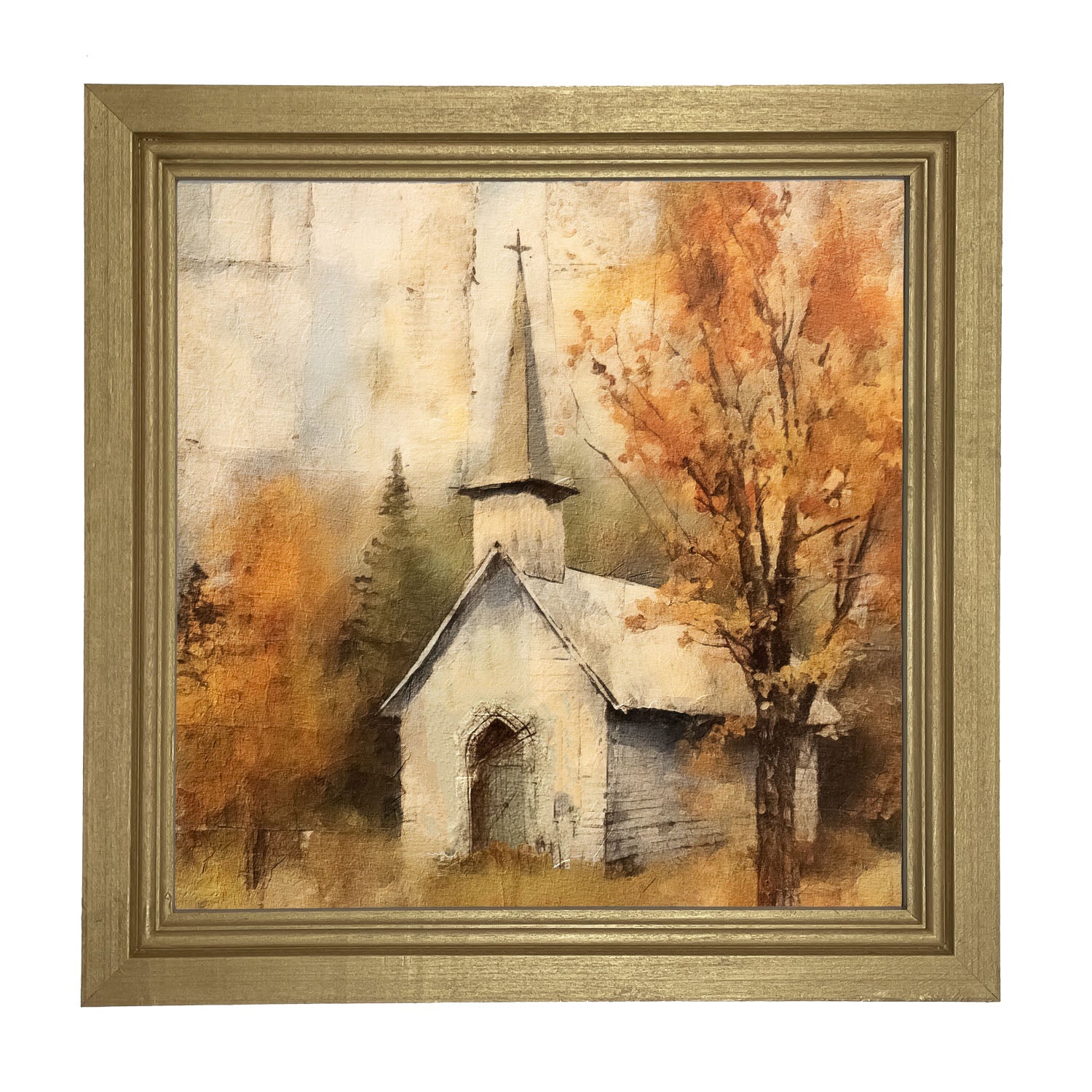 Autumn Church 4 - Framed Art