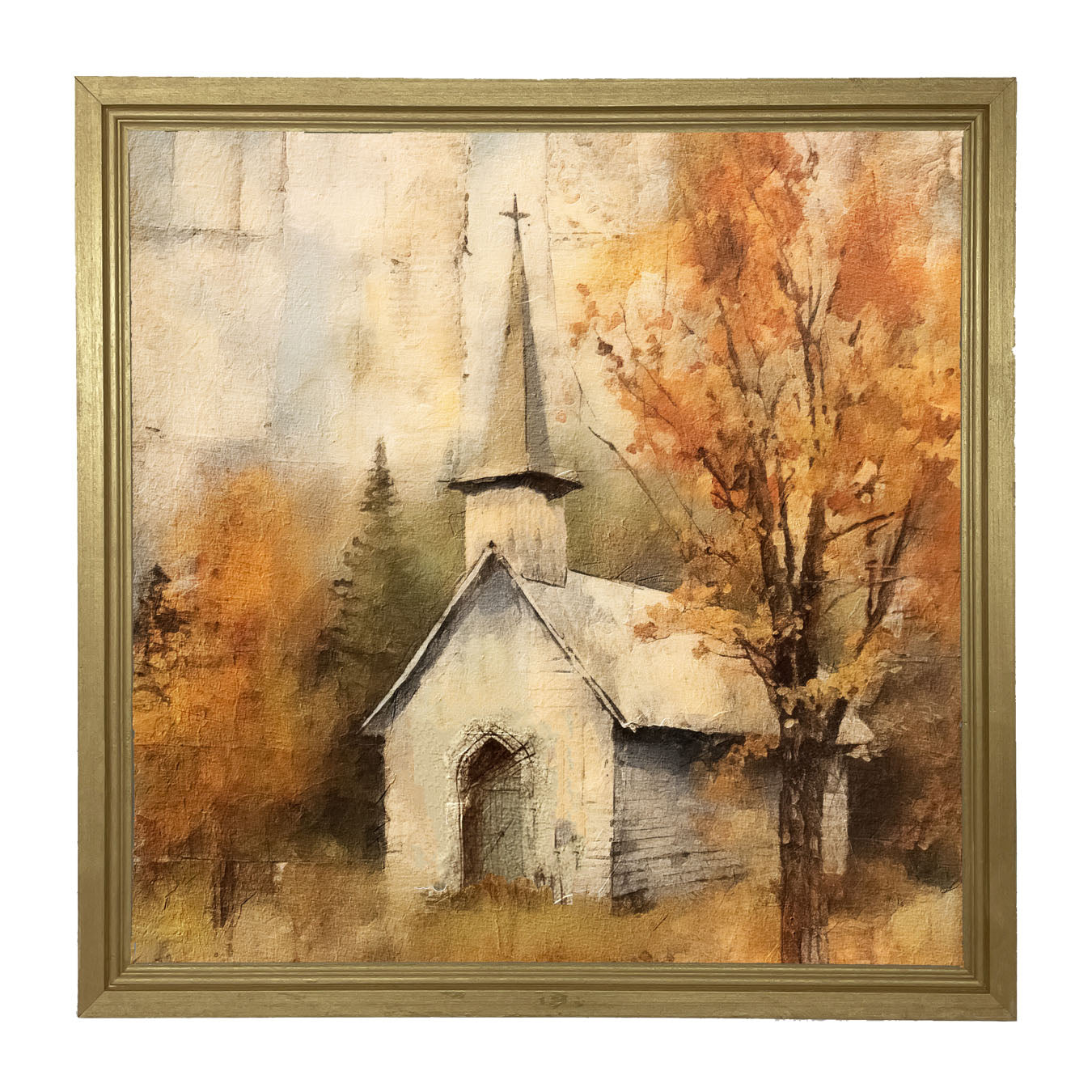 Autumn Church 4 - Framed Art