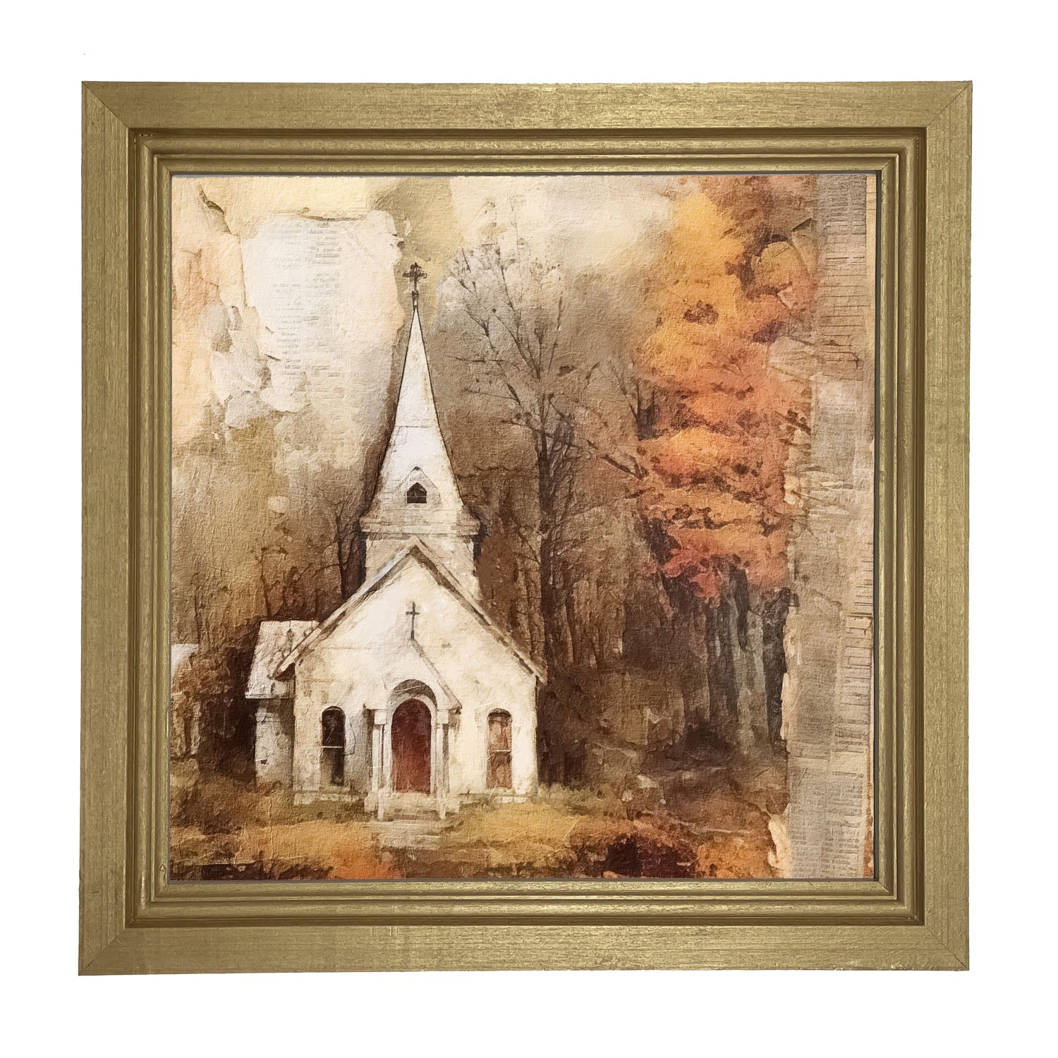 Autumn Church 6 - Framed Art