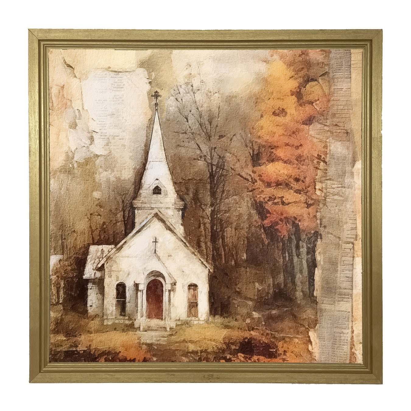 Autumn Church 6 - Framed Art