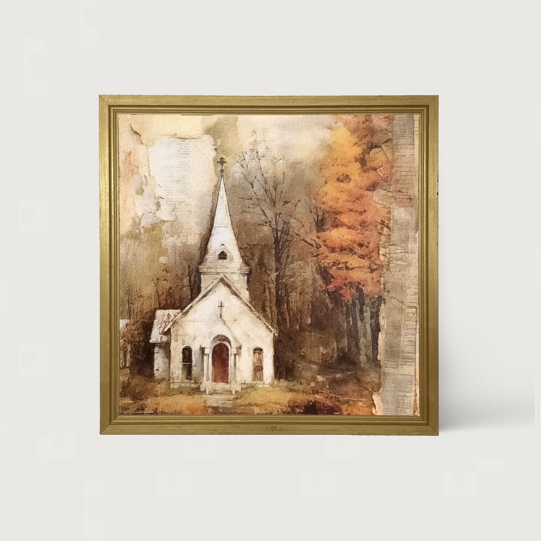 Autumn Church 6 - Framed Art