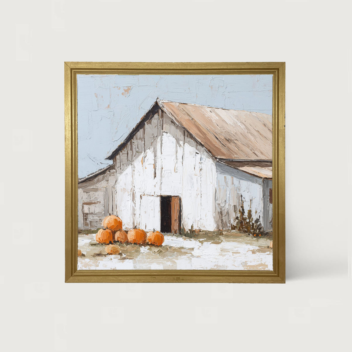 Barn with Pumpkins