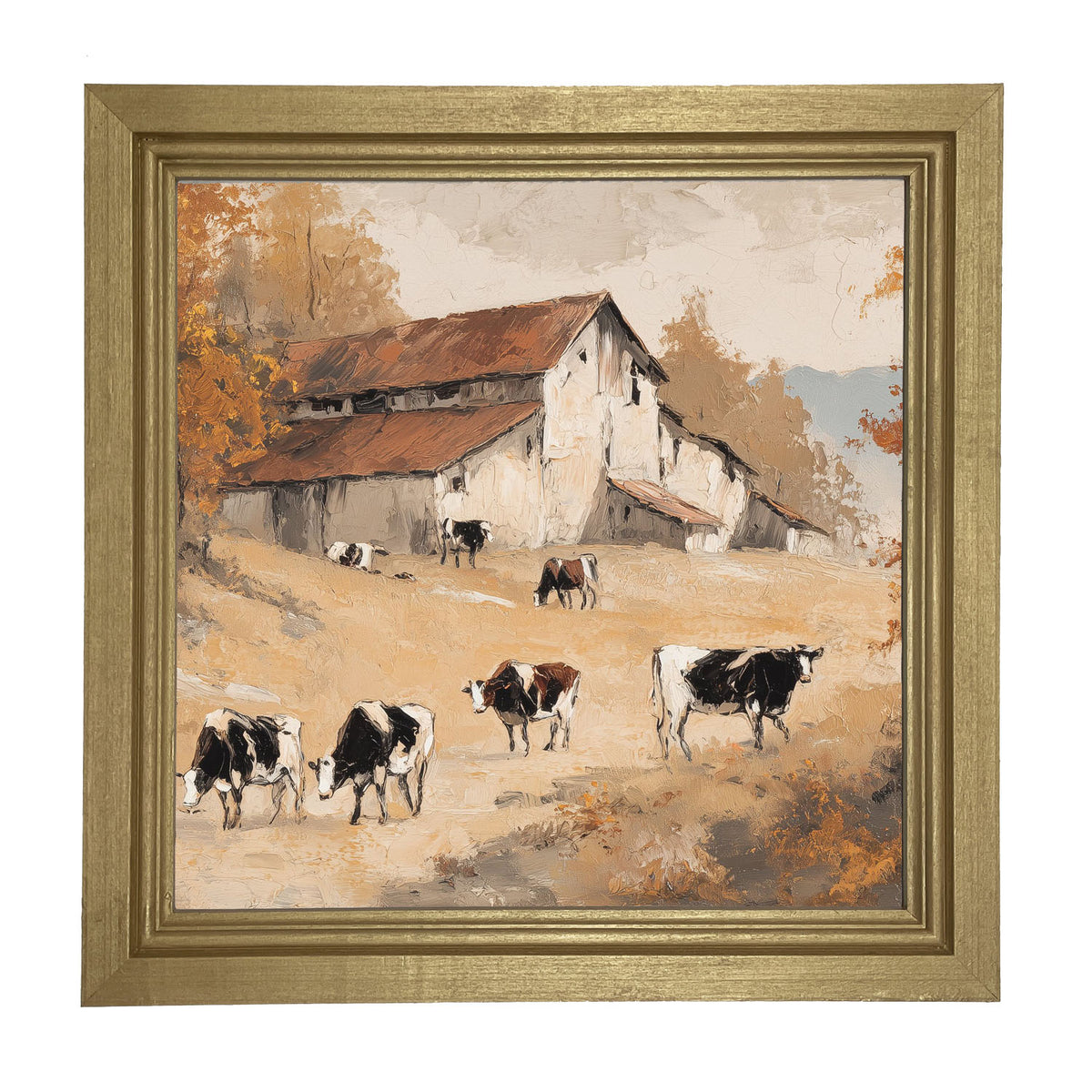 Cows in the Autumn - Framed Art