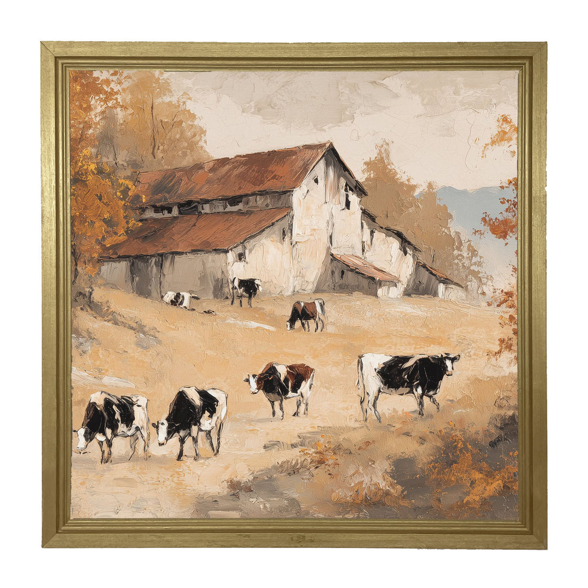 Cows in the Autumn - Framed Art