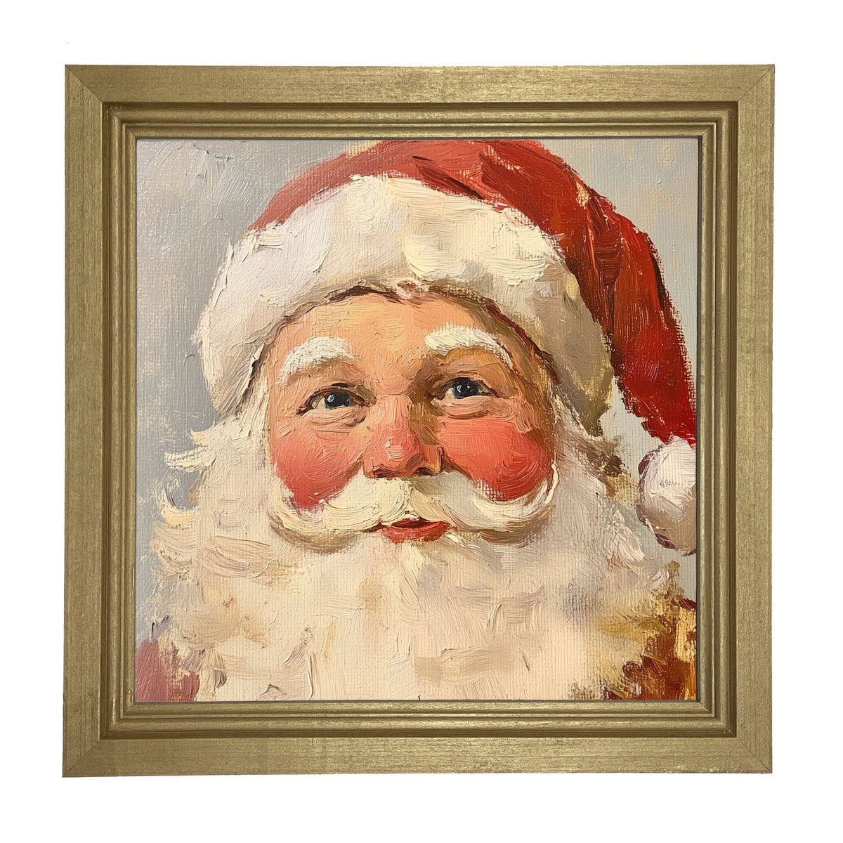 Santa Serenely Smiling - Framed Art