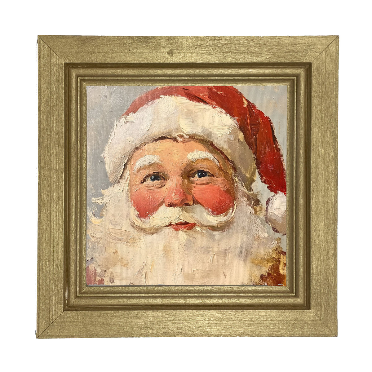 Santa Serenely Smiling - Framed Art