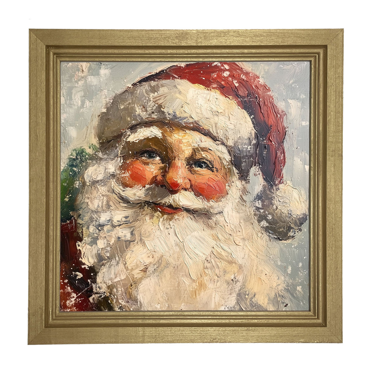 Santa Portrait in the Snow - Framed Art
