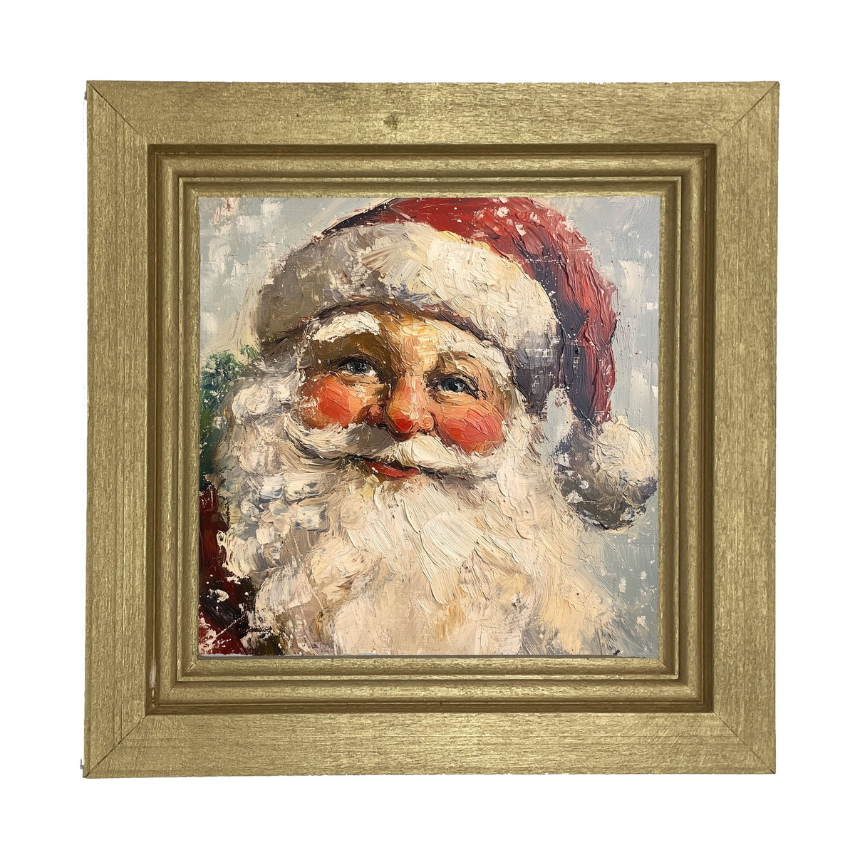 Santa Portrait in the Snow - Framed Art