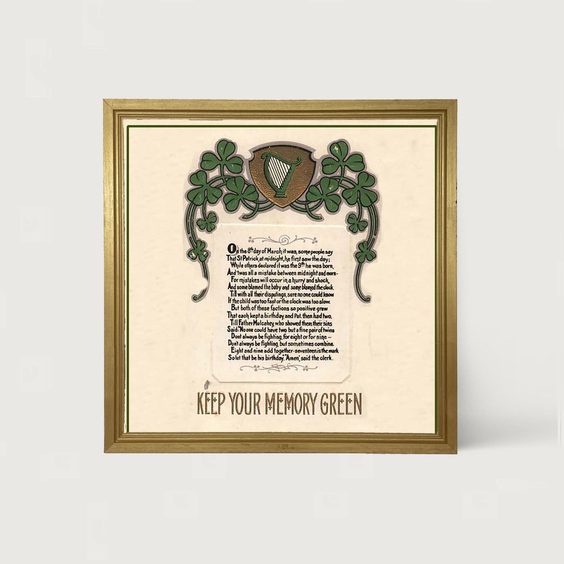 St. Patrick's Day Memories - Framed art