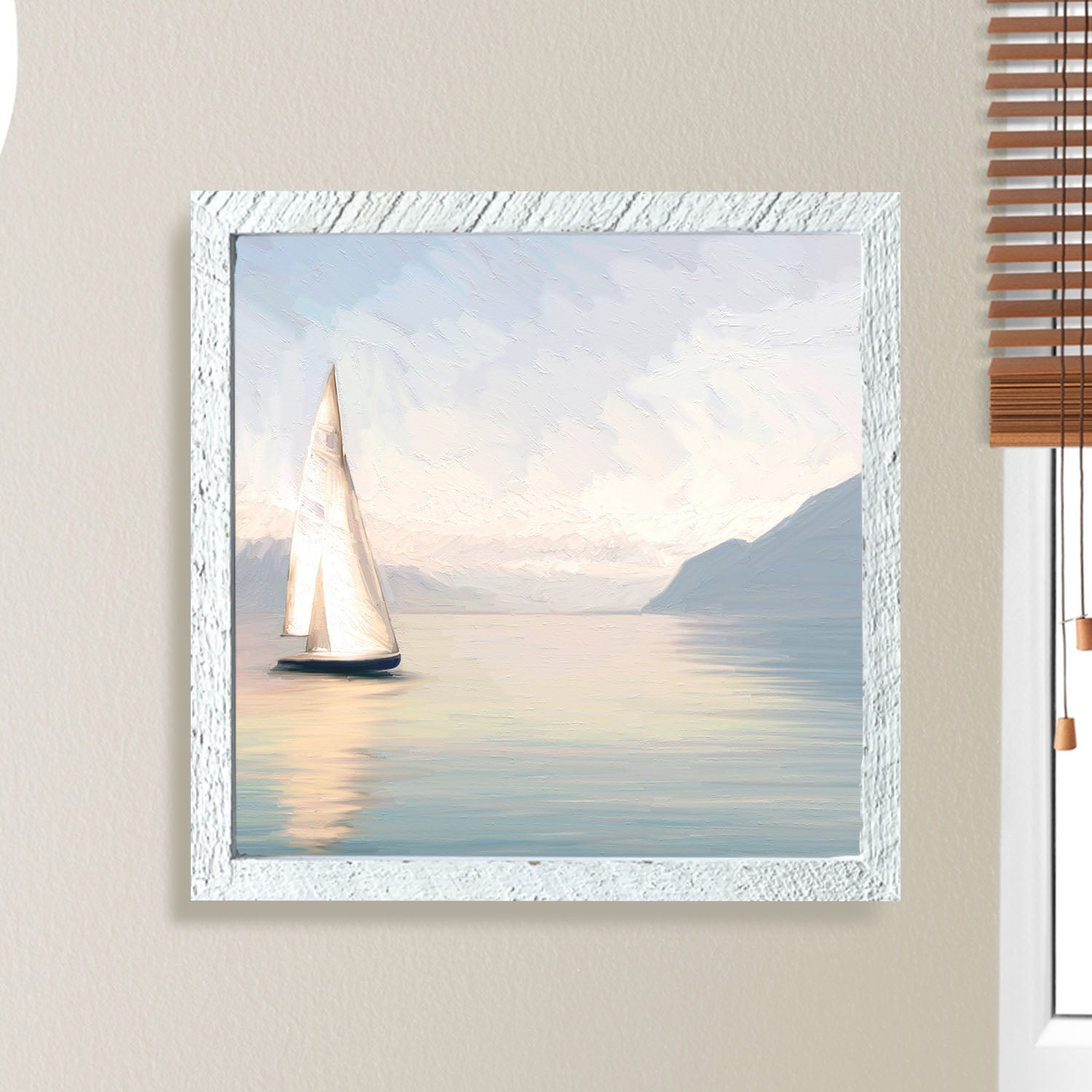 Sailboat on lake