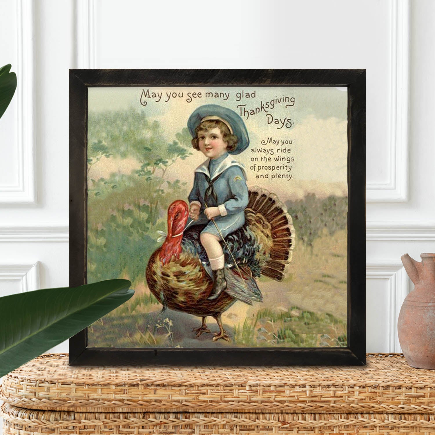 Boy Riding Turkey