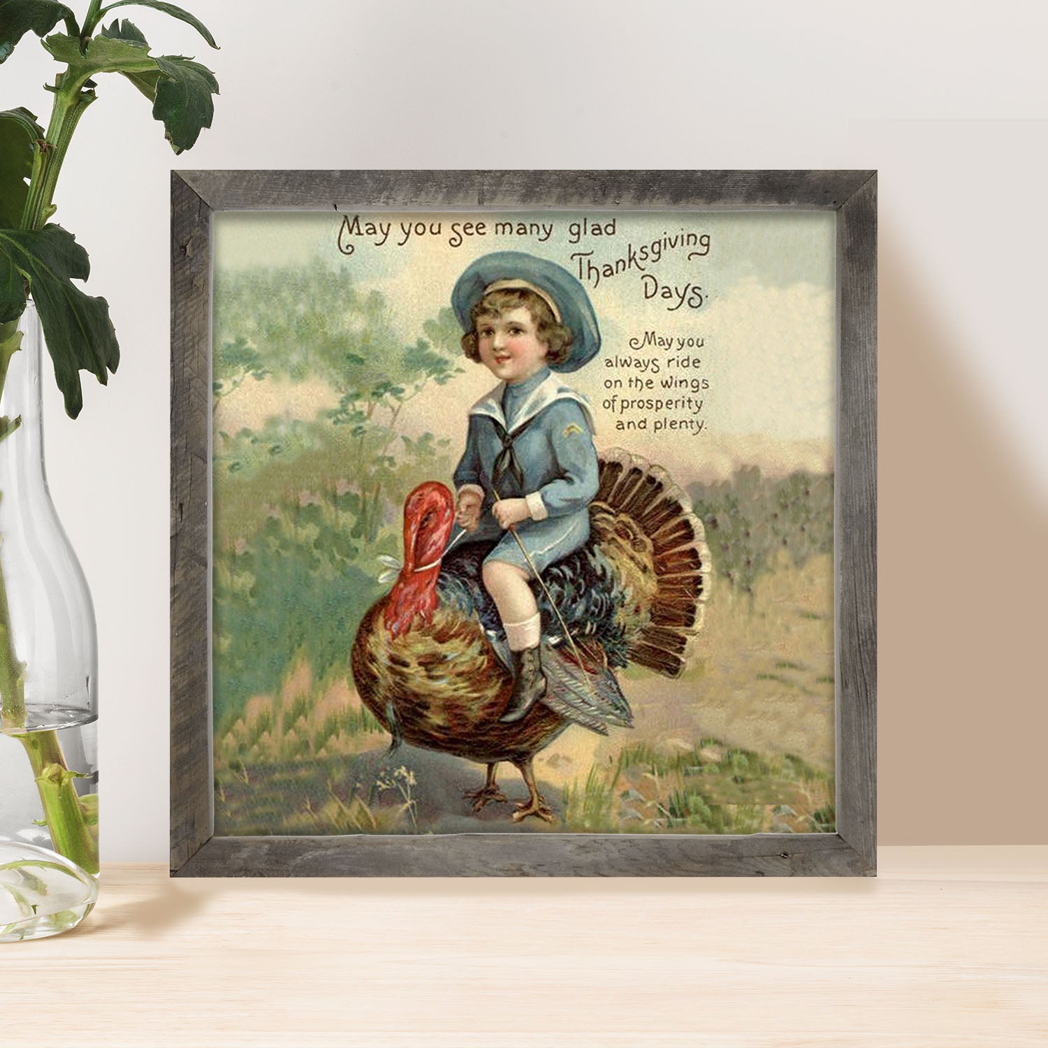 Boy Riding Turkey