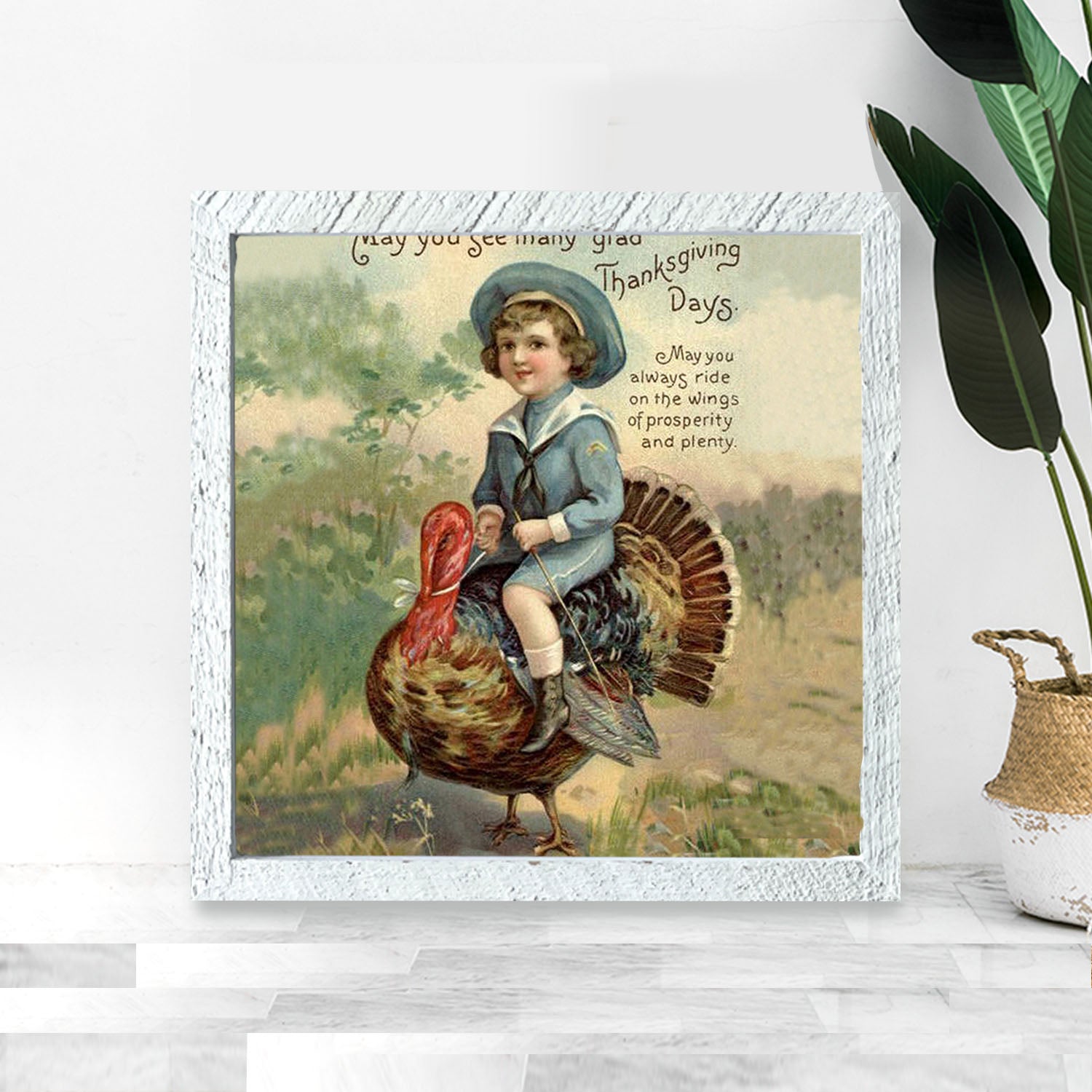 Boy Riding Turkey