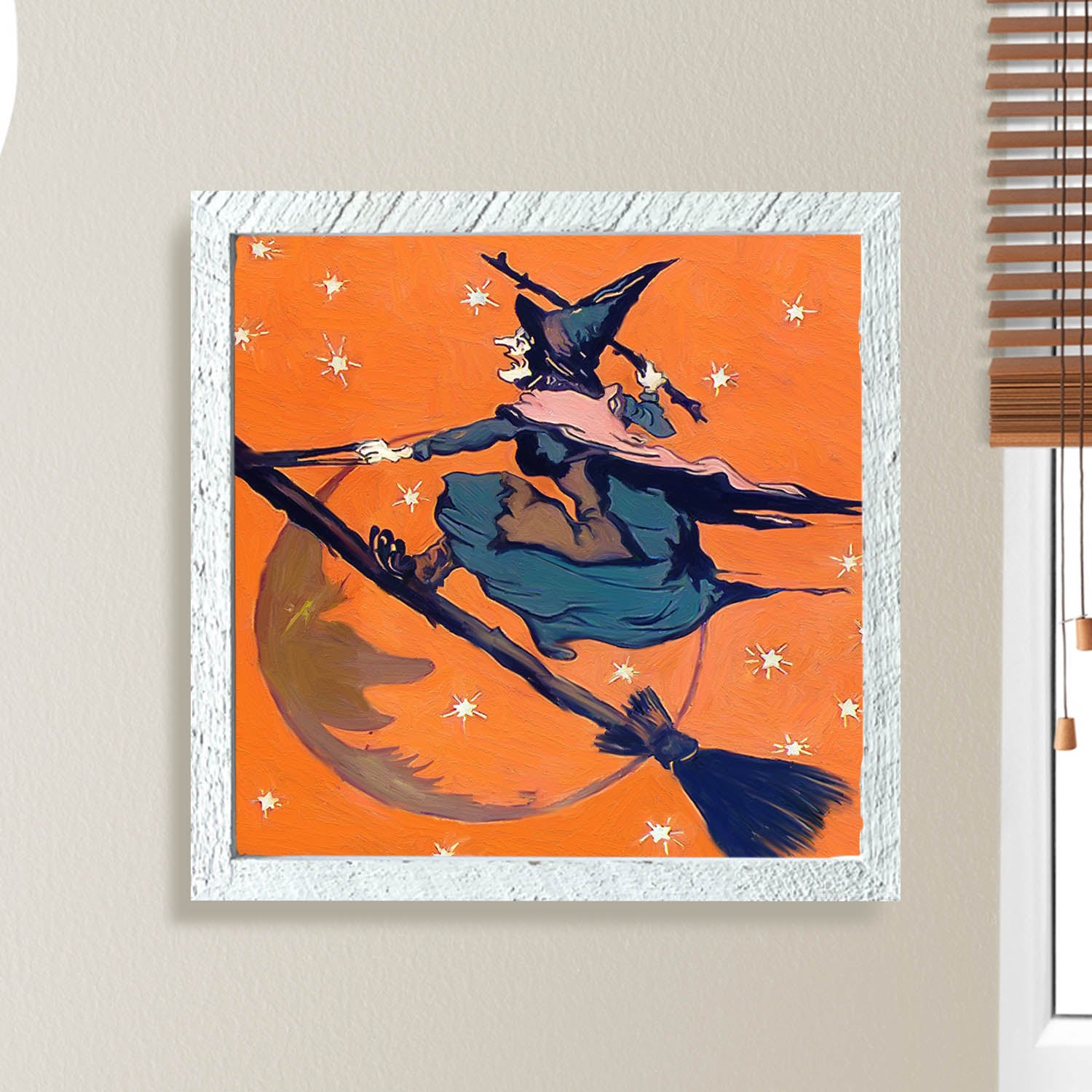 Vintage Witch on a Broom