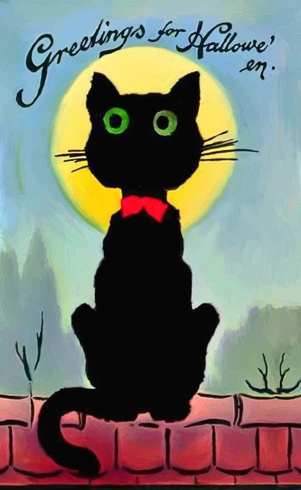 Black cat in the moon