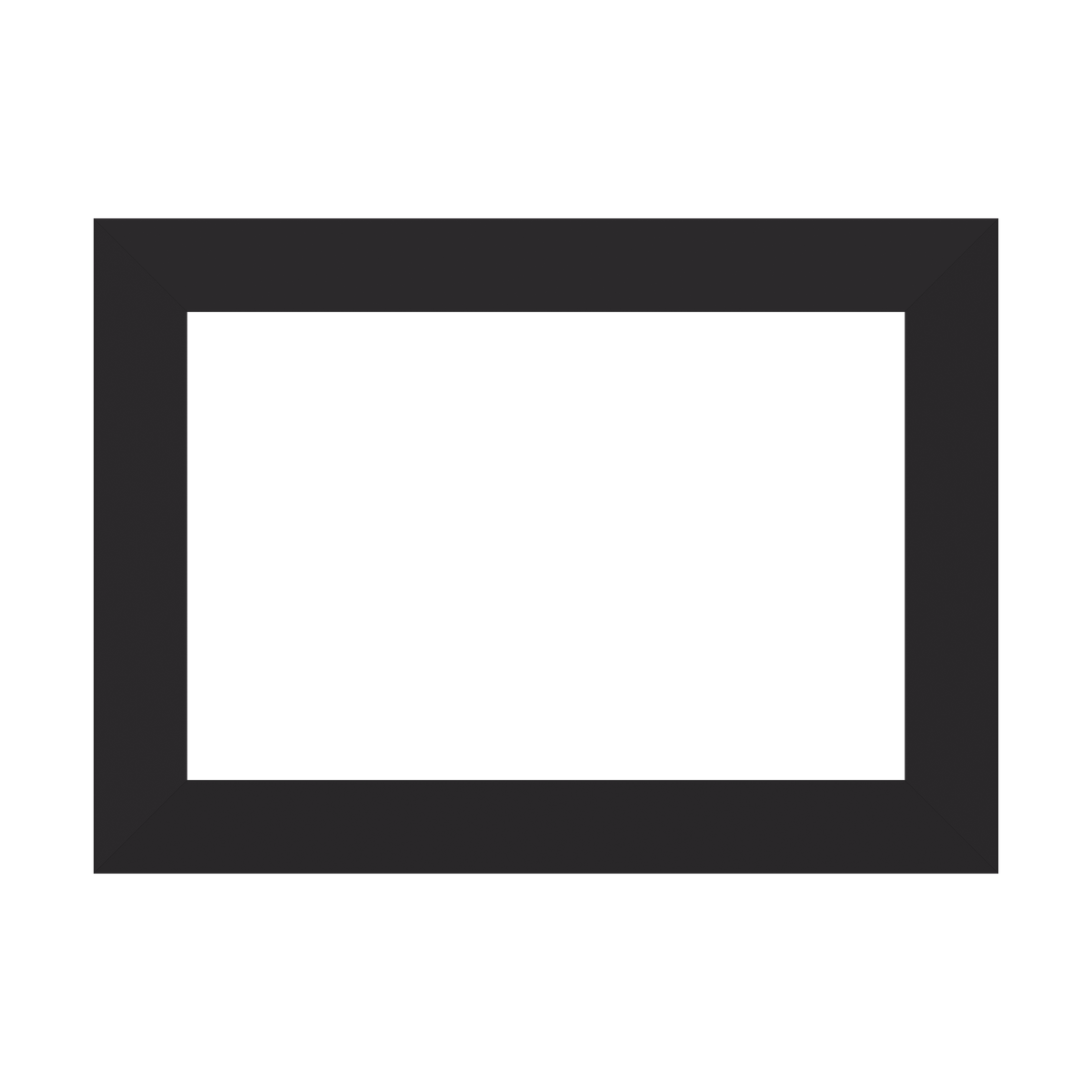 Modern magnet frame, HS 14.5 x 10.5 inches, Matte Black, 1.5-inch molding
