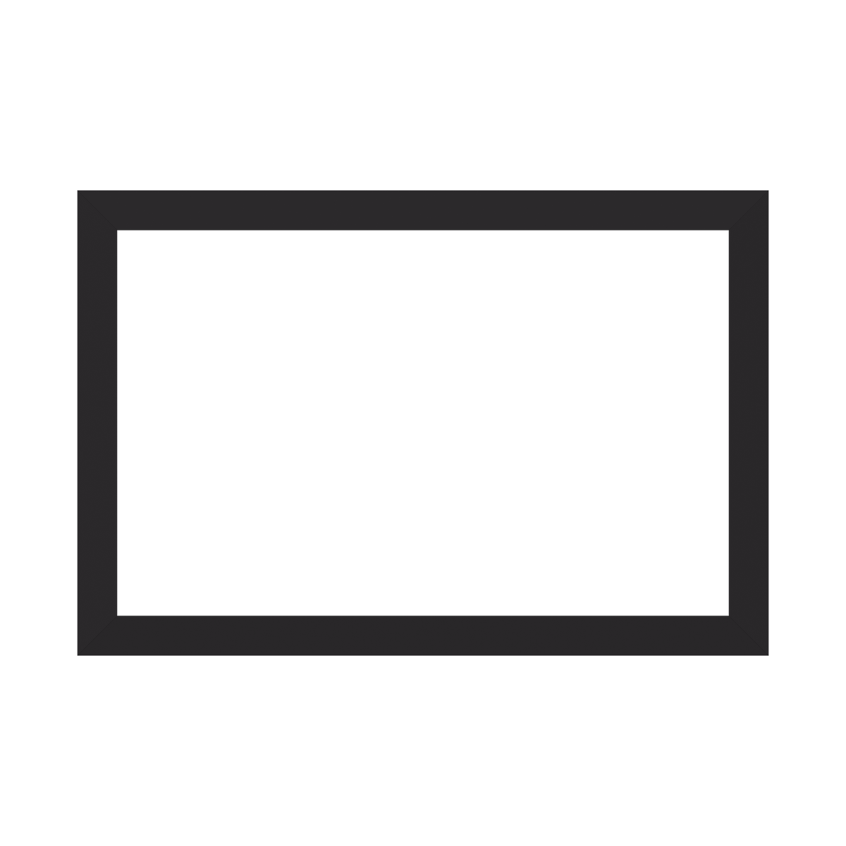 Modern magnet frame, HX 26 x 17.5 inches, Matte Black, 1.5-inch molding
