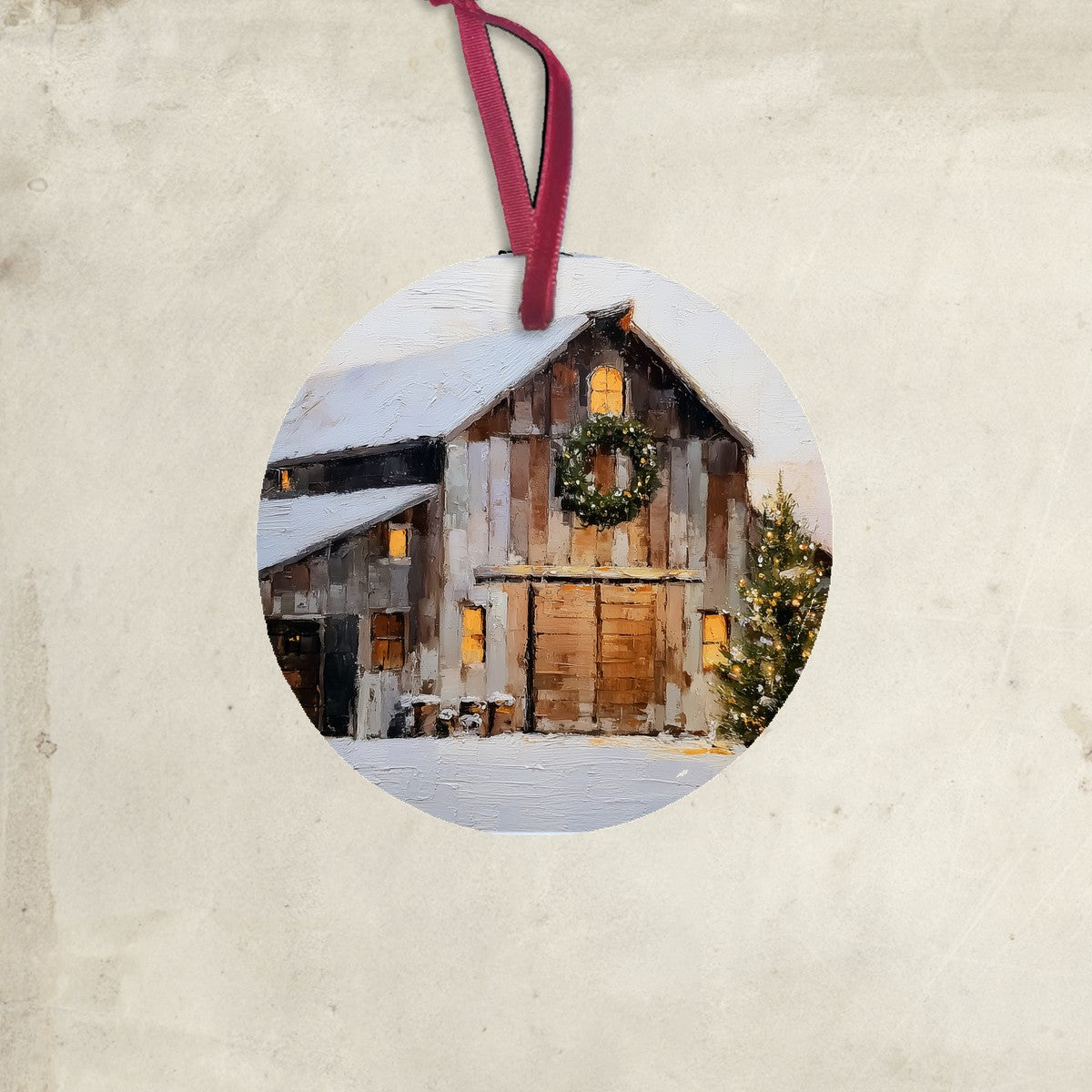 Christmas in the Country - Brown Barn - Ornament