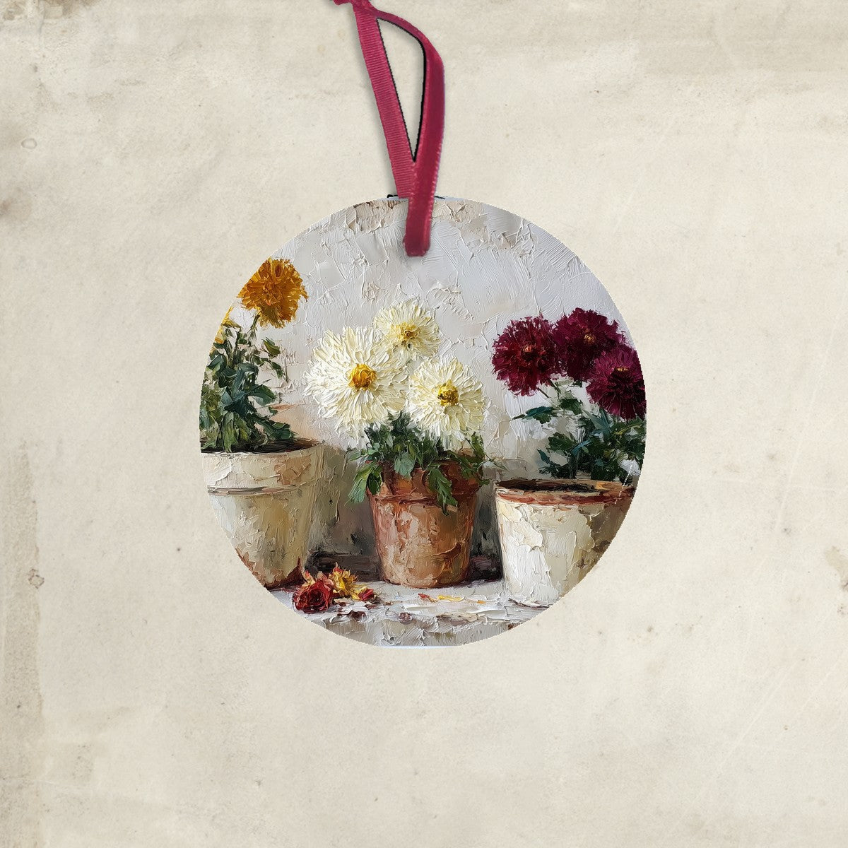 Floral Still Life - Fall Mums - Ornament