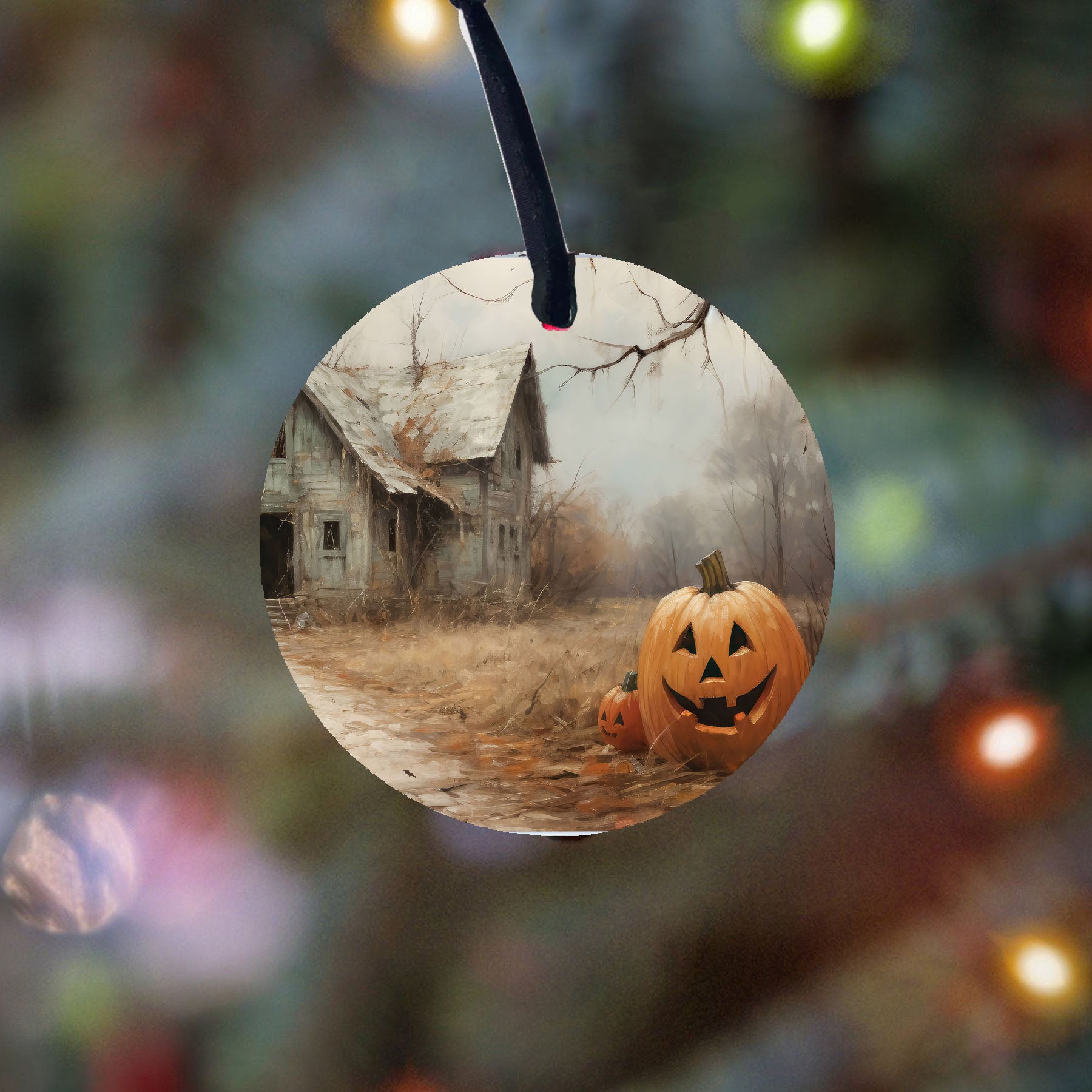 Abandoned house jackolanterns - Ornament