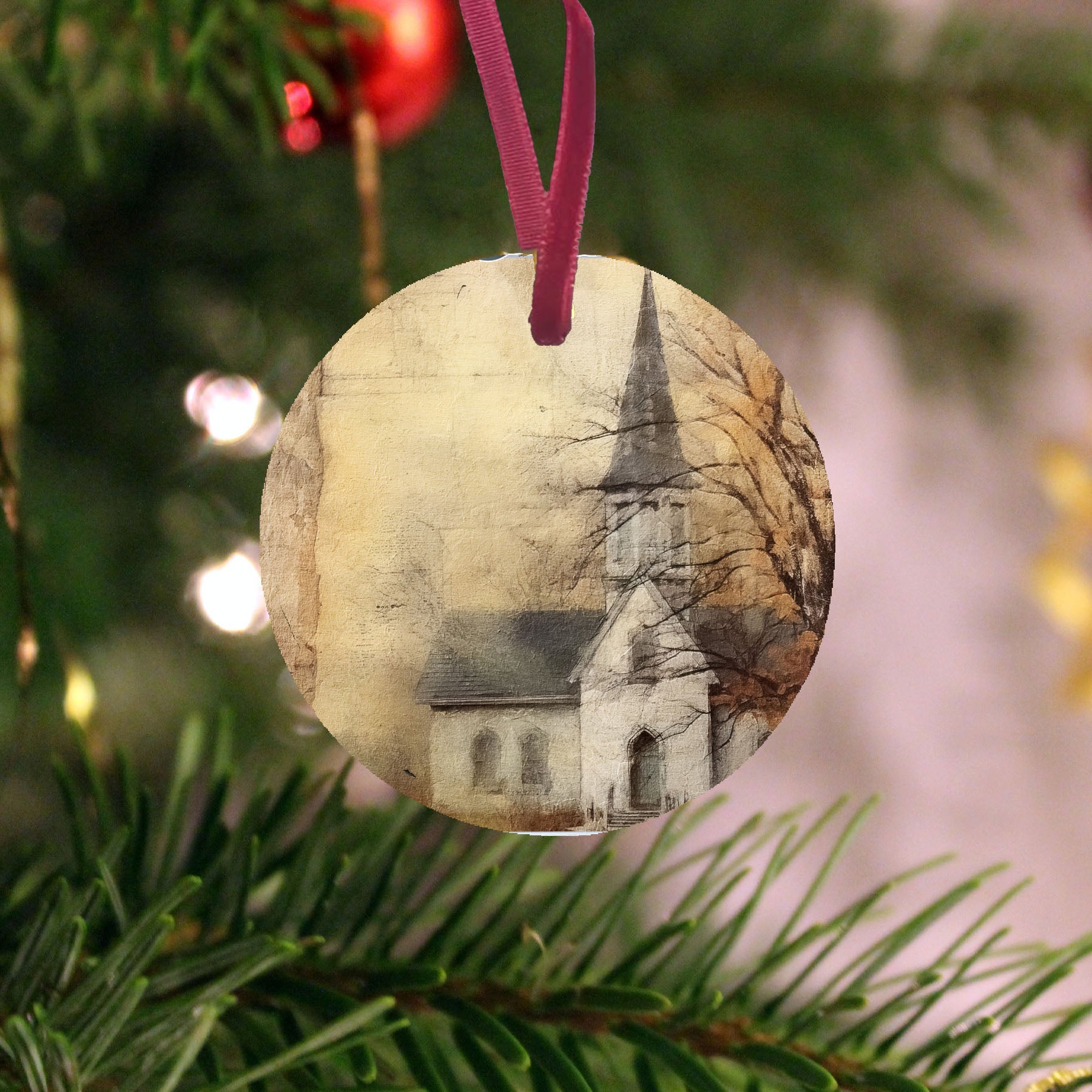 Autumn Church 1 - Ornament