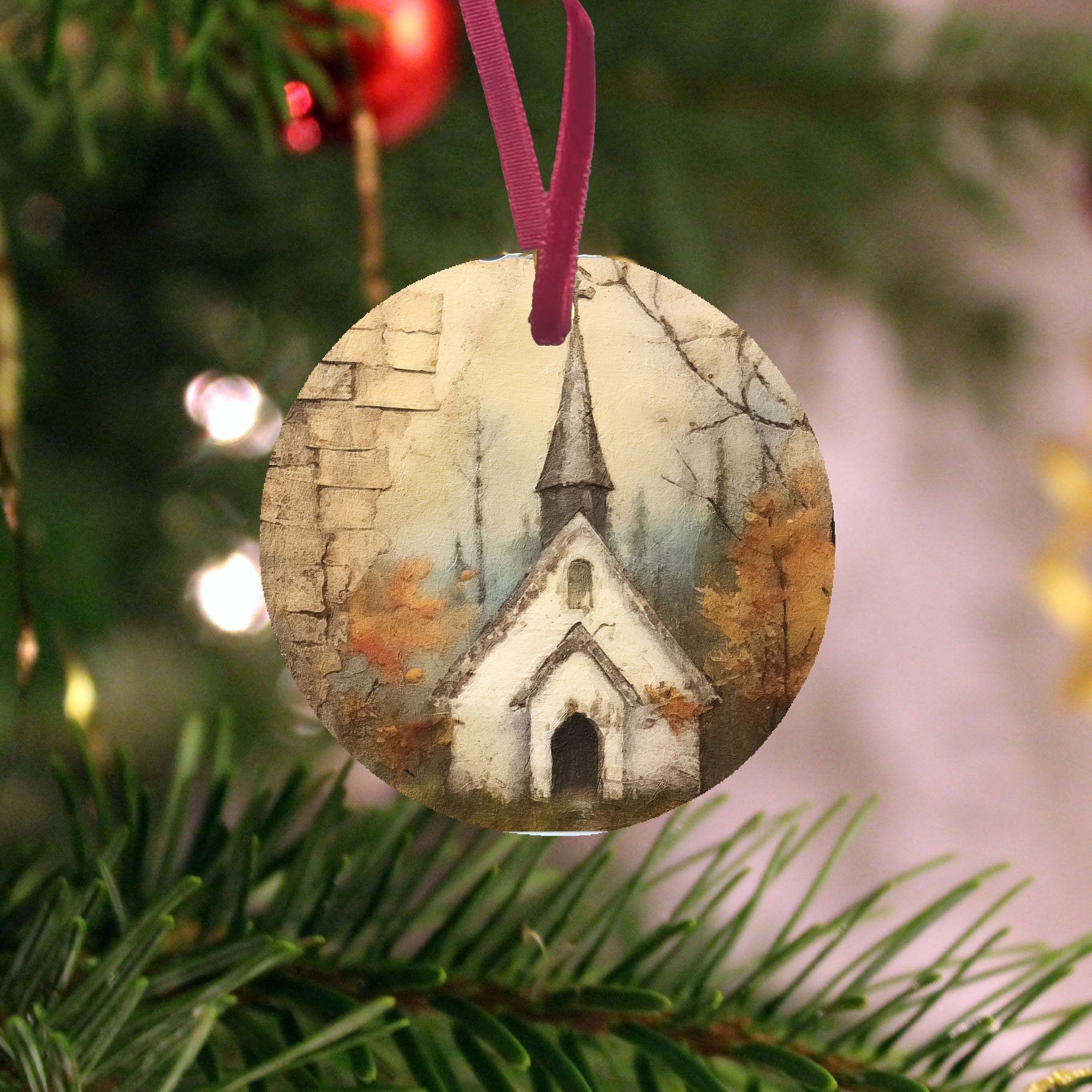 Autumn Church 2 - Ornament