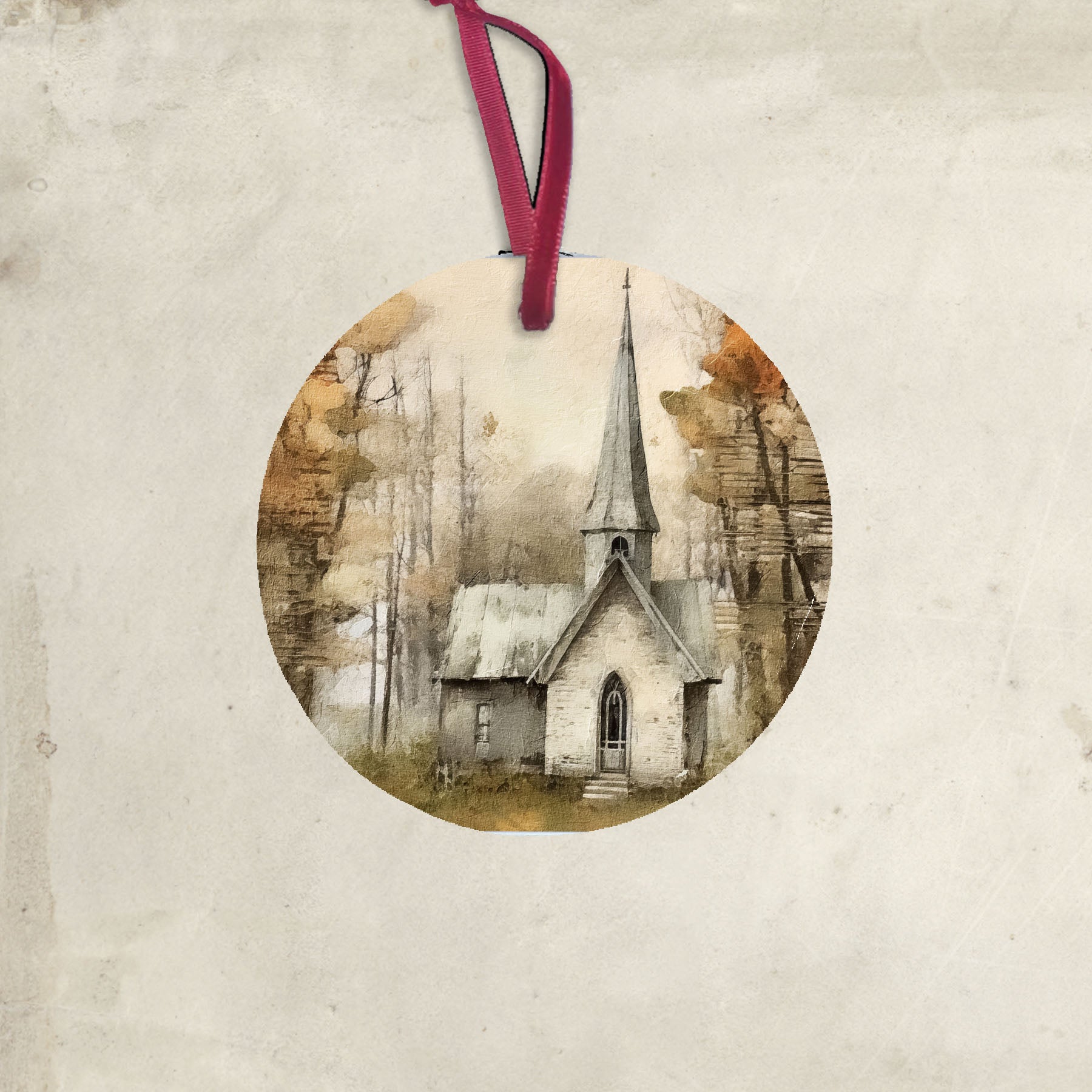Autumn Church 3 - Ornament