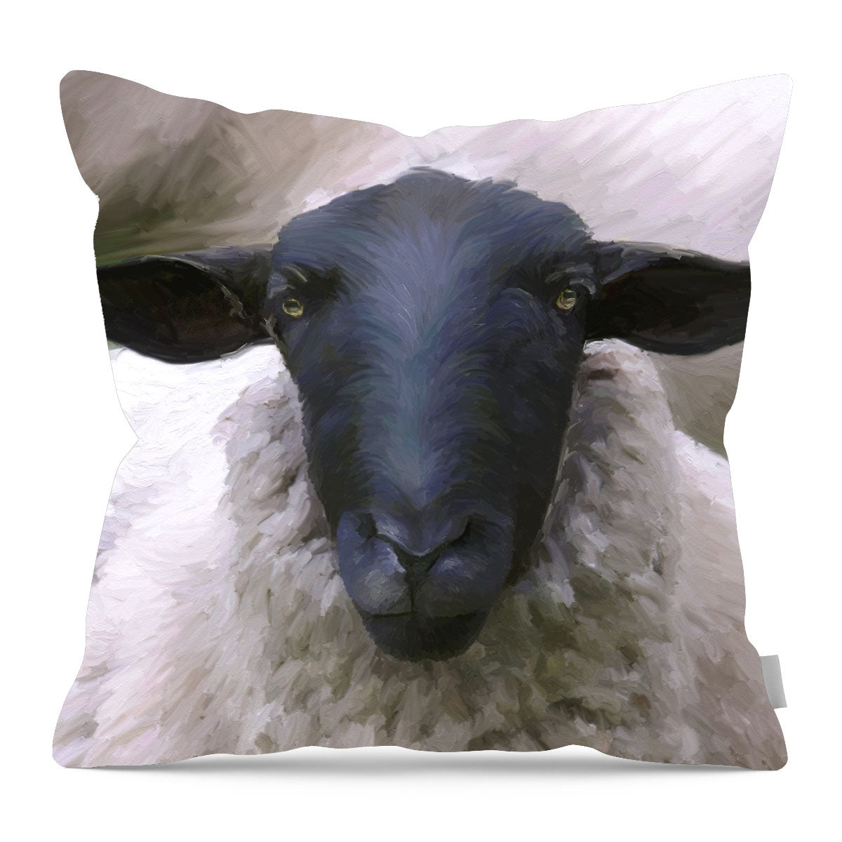 Sheep Close Up - Pillow