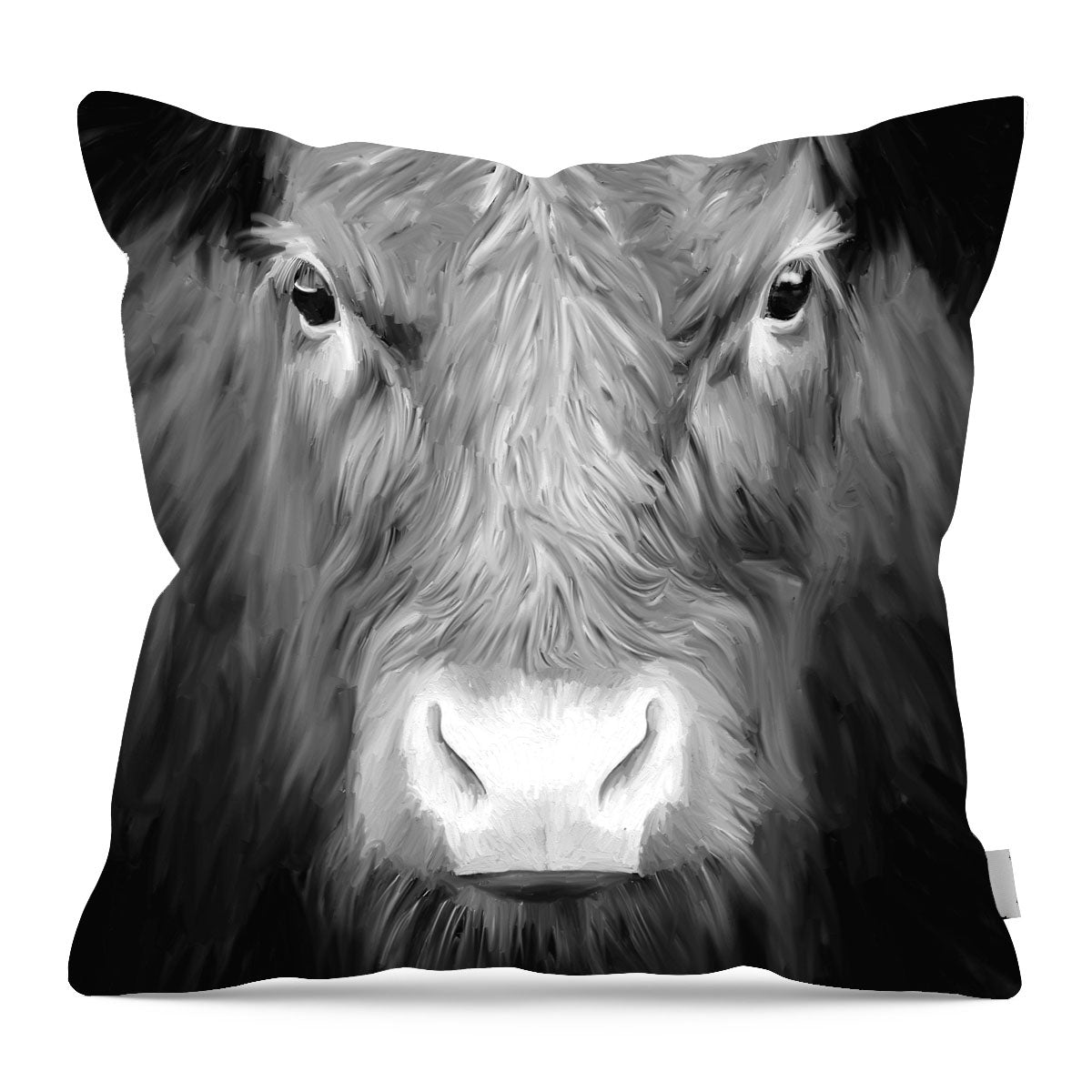 Black and White Cow - Pillow