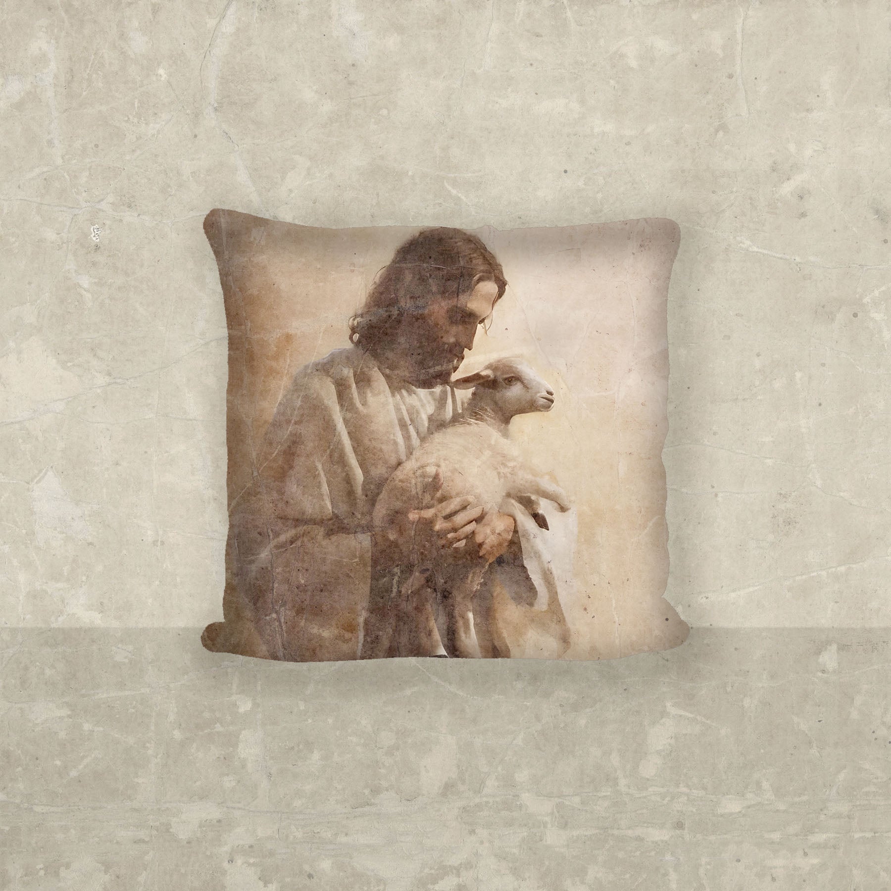 Jesus with a lamb - Pillow