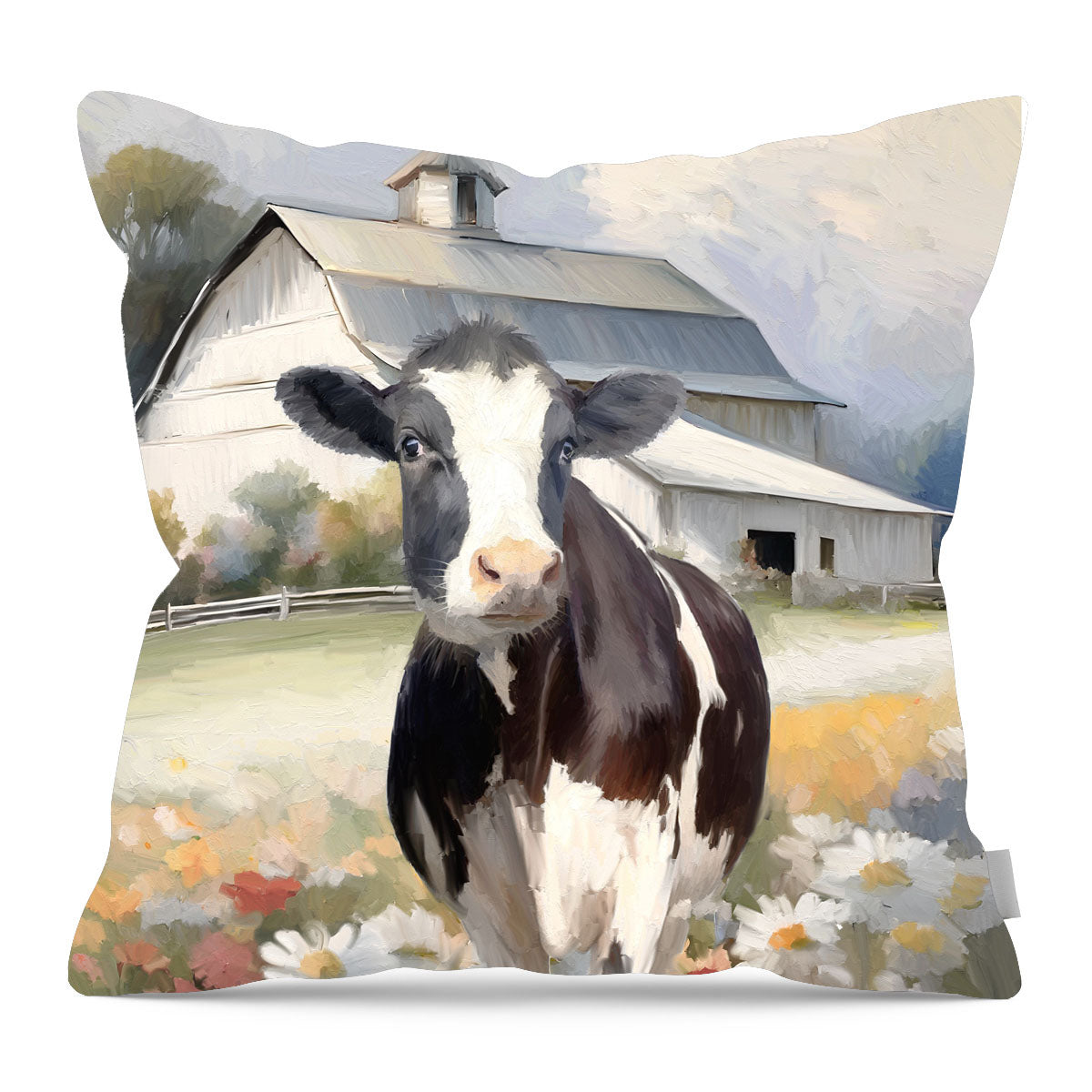 Cow in flowers - Pillow