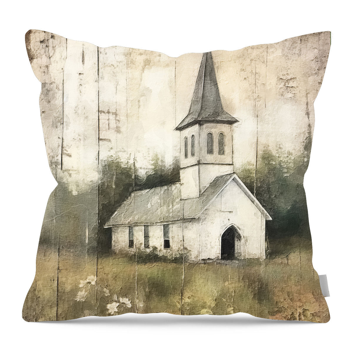 Old Country Church 5 - Pillow