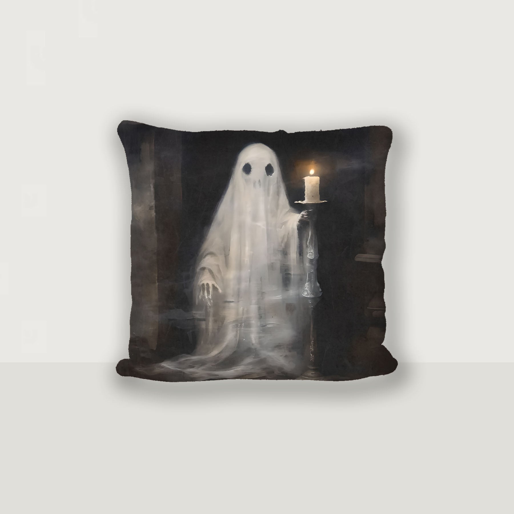 Ghost holding a candle - Pillow