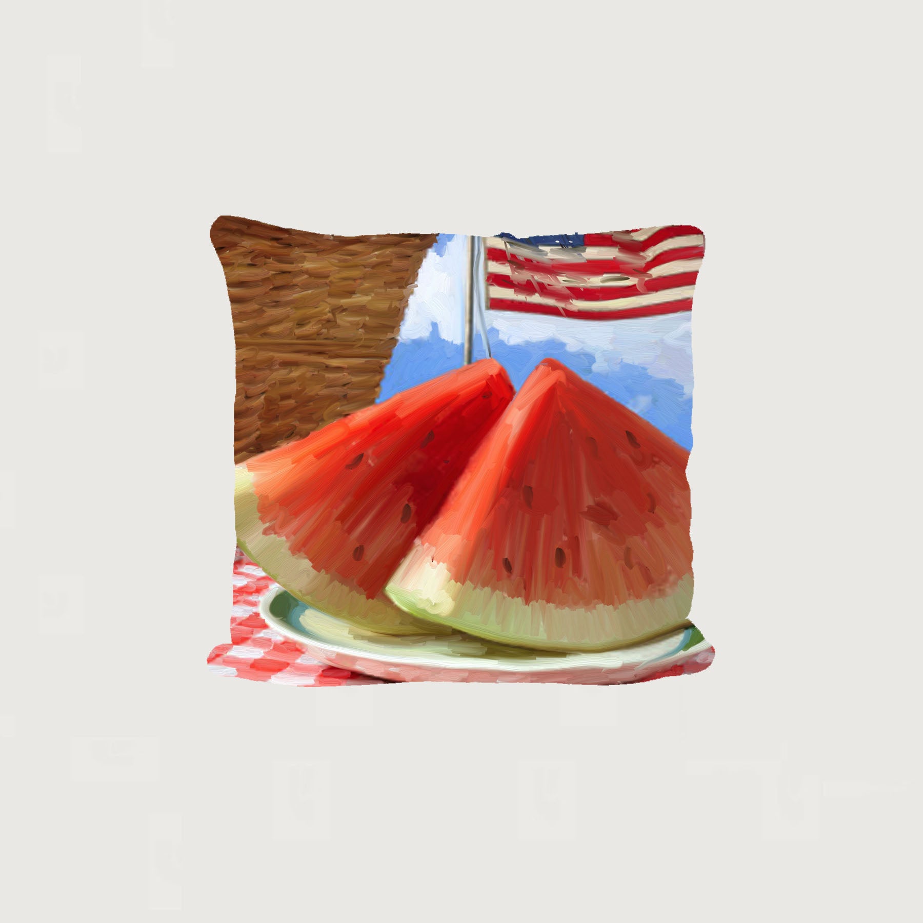 Patriotic Watermelon - Pillow