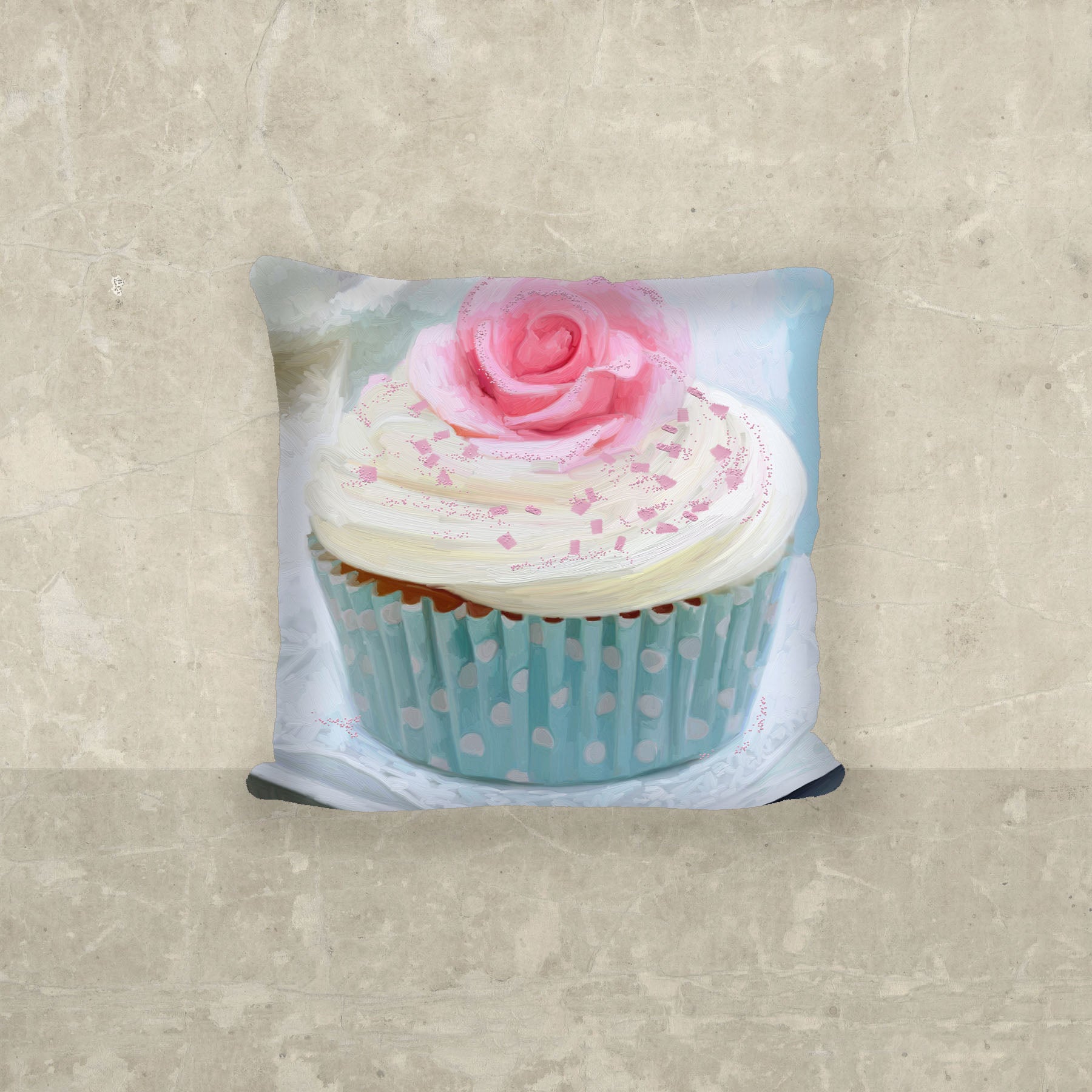 Blue Cupcake - Pillow