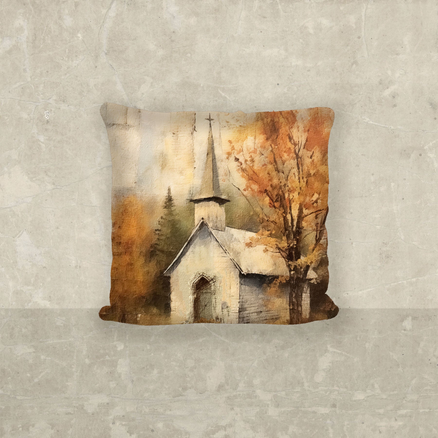 Autumn Church 4 - Pillow