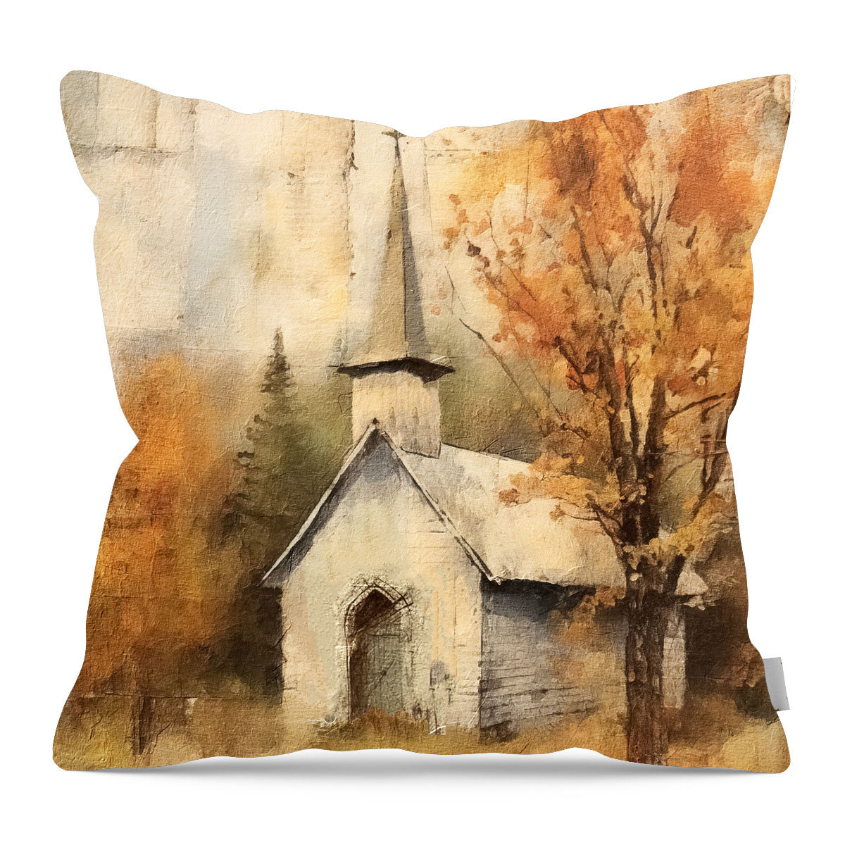 Autumn Church 4 - Pillow