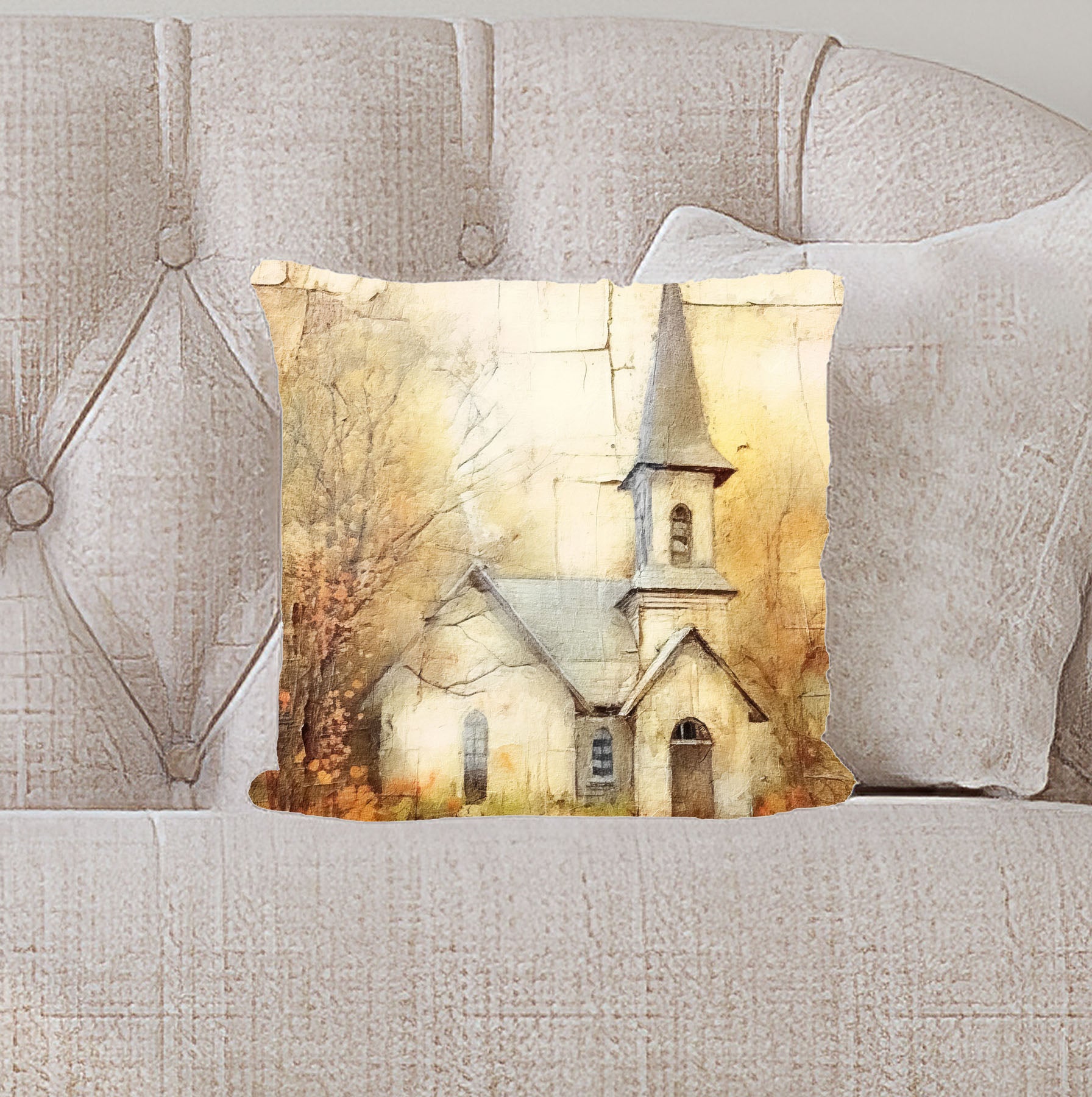 Autumn Church 5 - Pillow