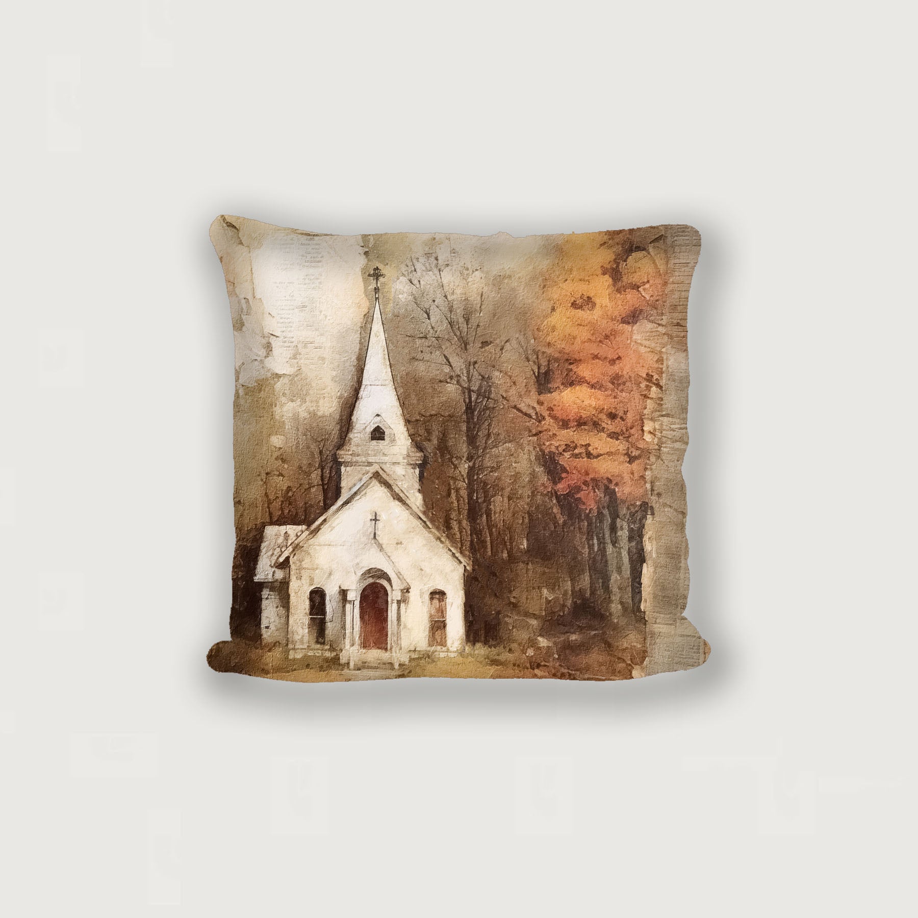 Autumn Church 6 - Pillow