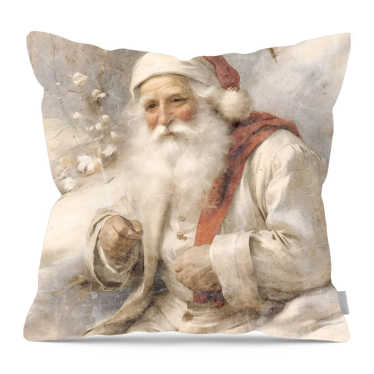 White Background Santa 3 - Pillow