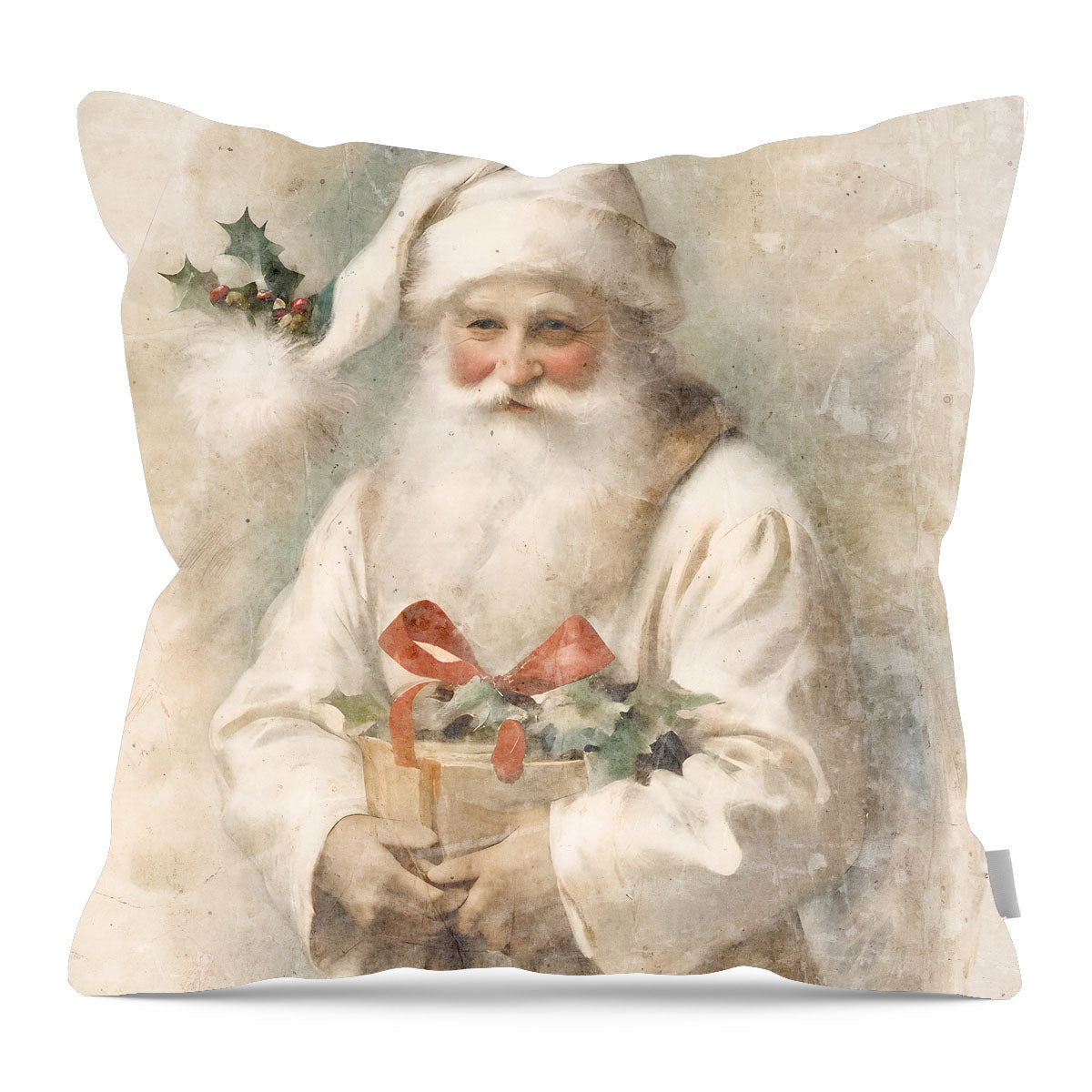 White Background Santa 4 - Pillow