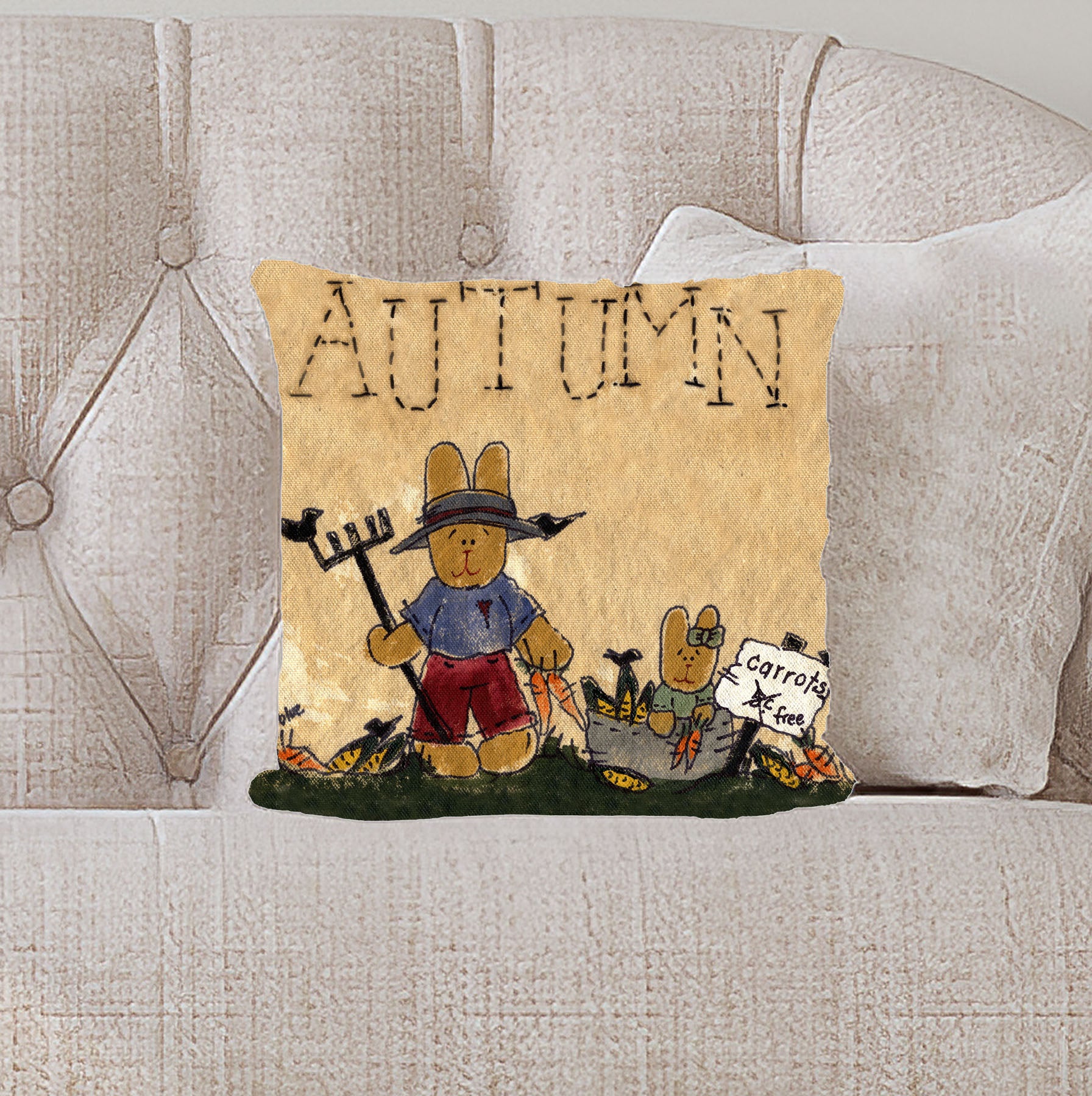 Autumn Bunny - Pillow
