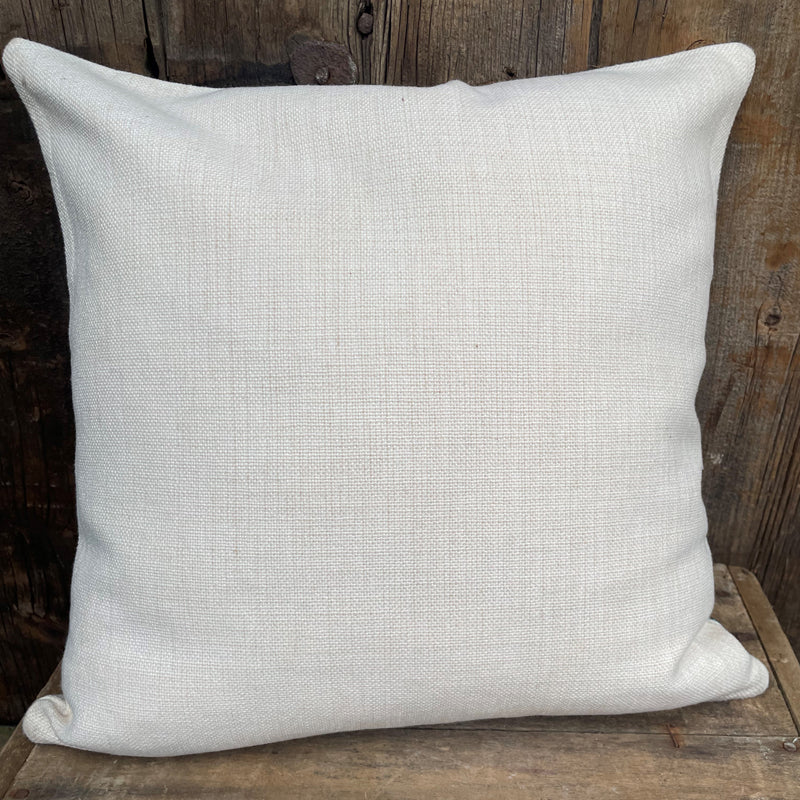 White pumpkin on table cloth - Pillow