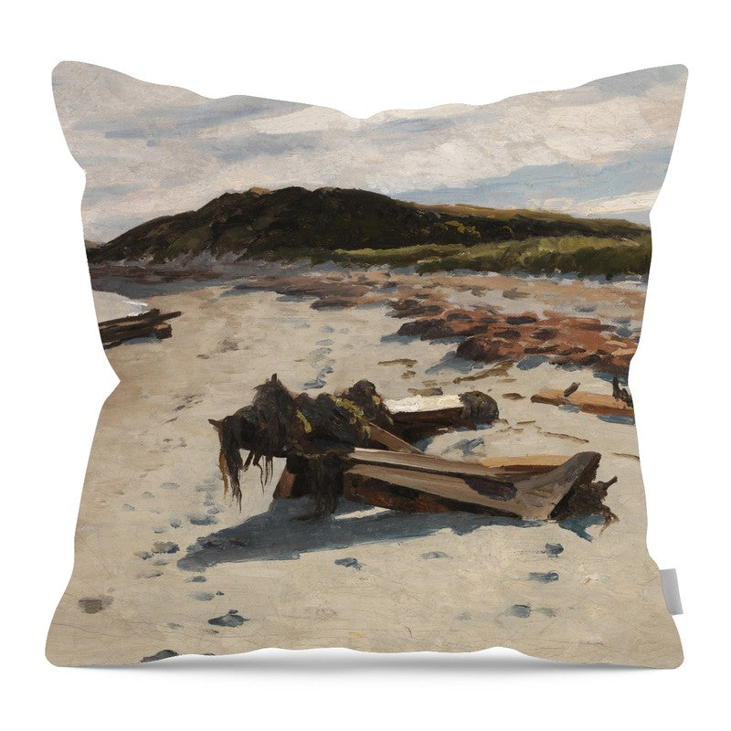 Vintage Beach Cape Cod - Pillow — 16-inch linen-look pillow